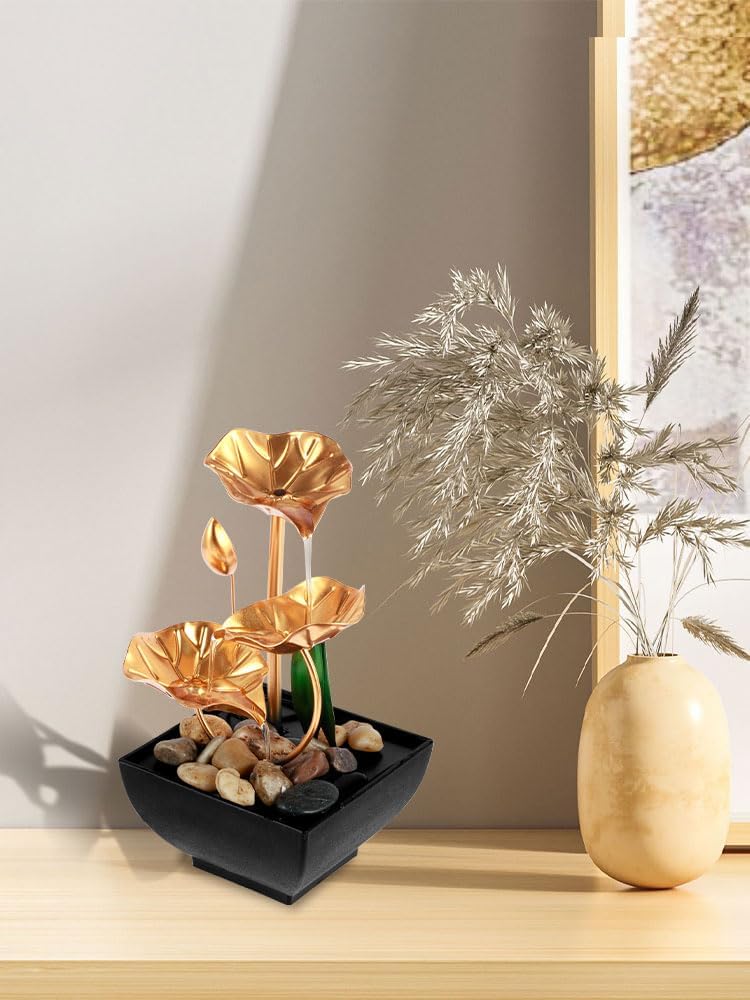 Indoor 4 Tier Waterfall Fountain with LED Light