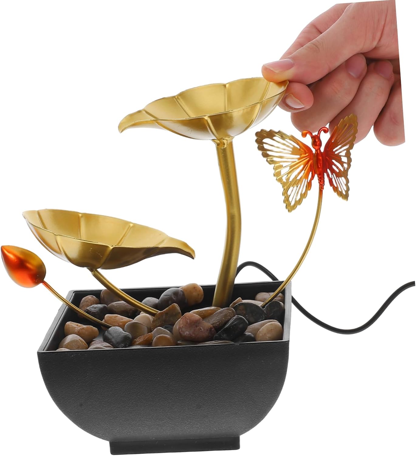 Indoor Waterfall Fountain with Leaf Design for Air Humidification