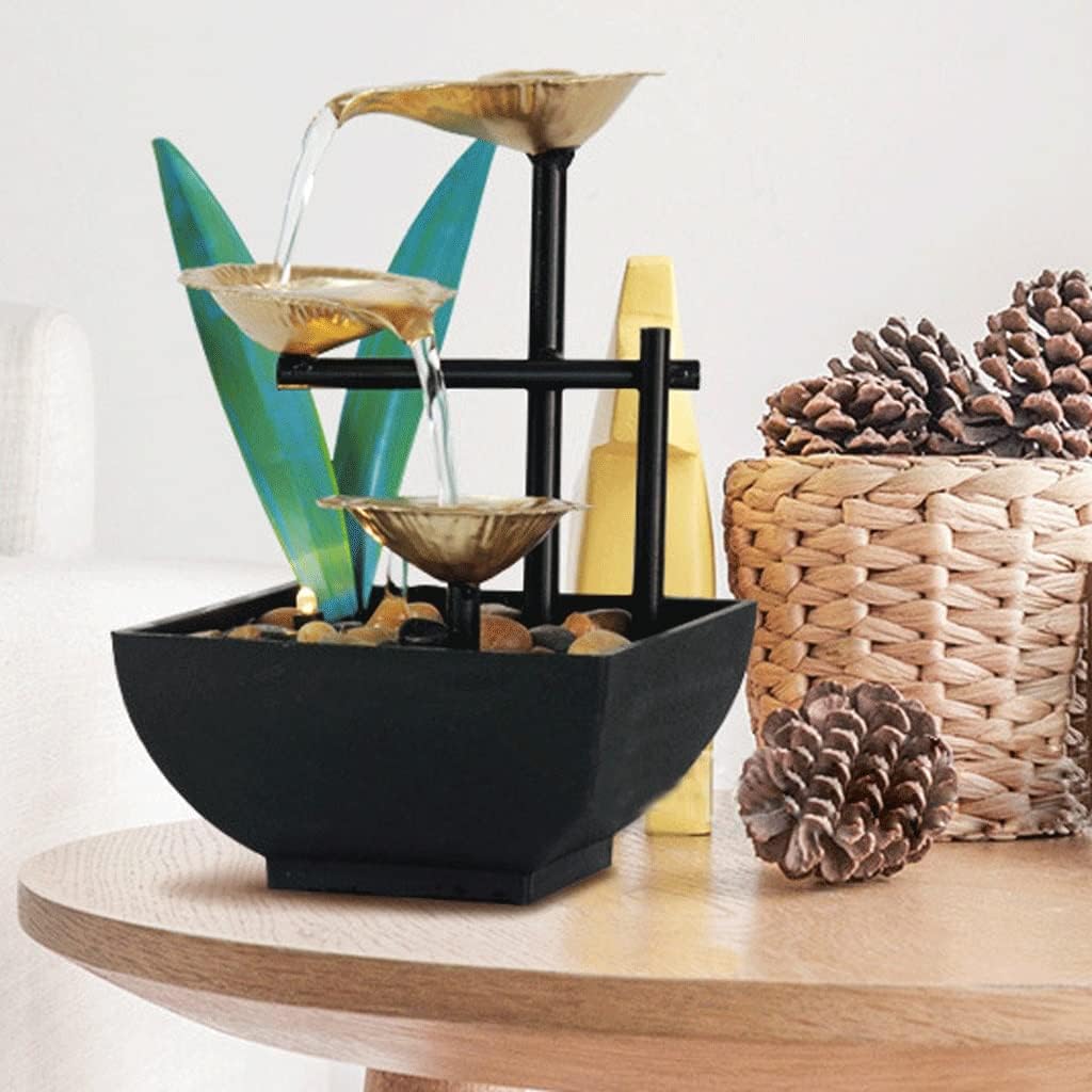 Stylish 3-Tier Indoor Waterfall Fountain with LED Light