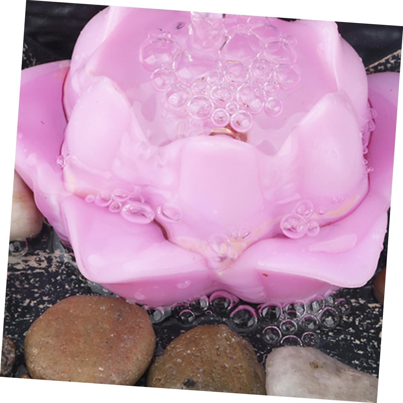 EXQUIMEUBLE Tabletop Fountain Waterfall Indoor Decor Battery-Powered Realistic Design Home Office Accessory