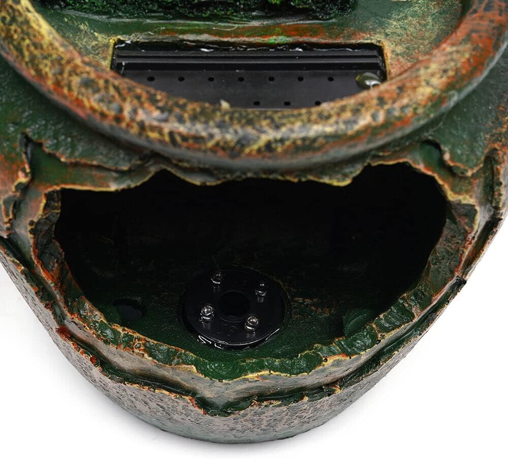 Opulentia Desktop Fountain with LED Light and Resin Rockery
