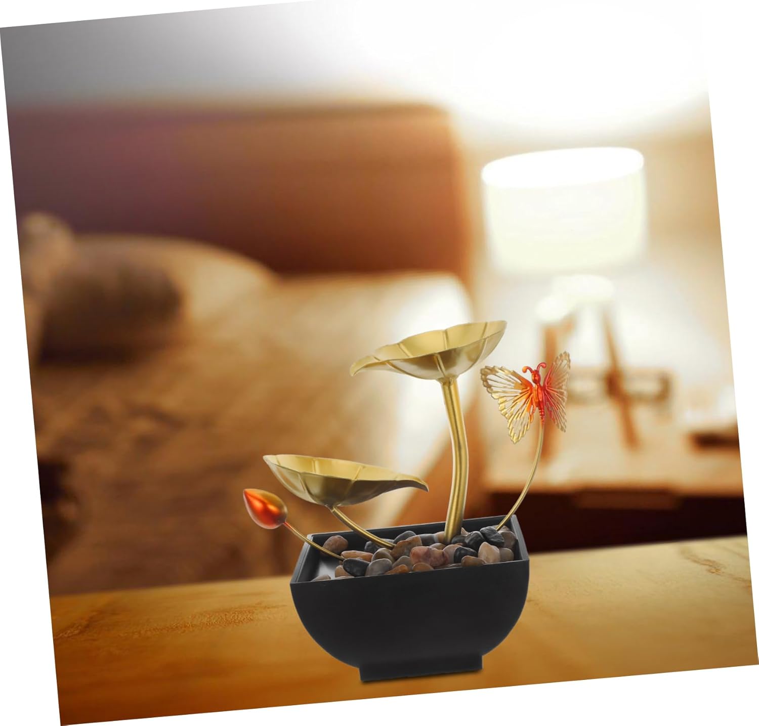 Indoor Waterfall Fountain with Leaf Design for Air Humidification