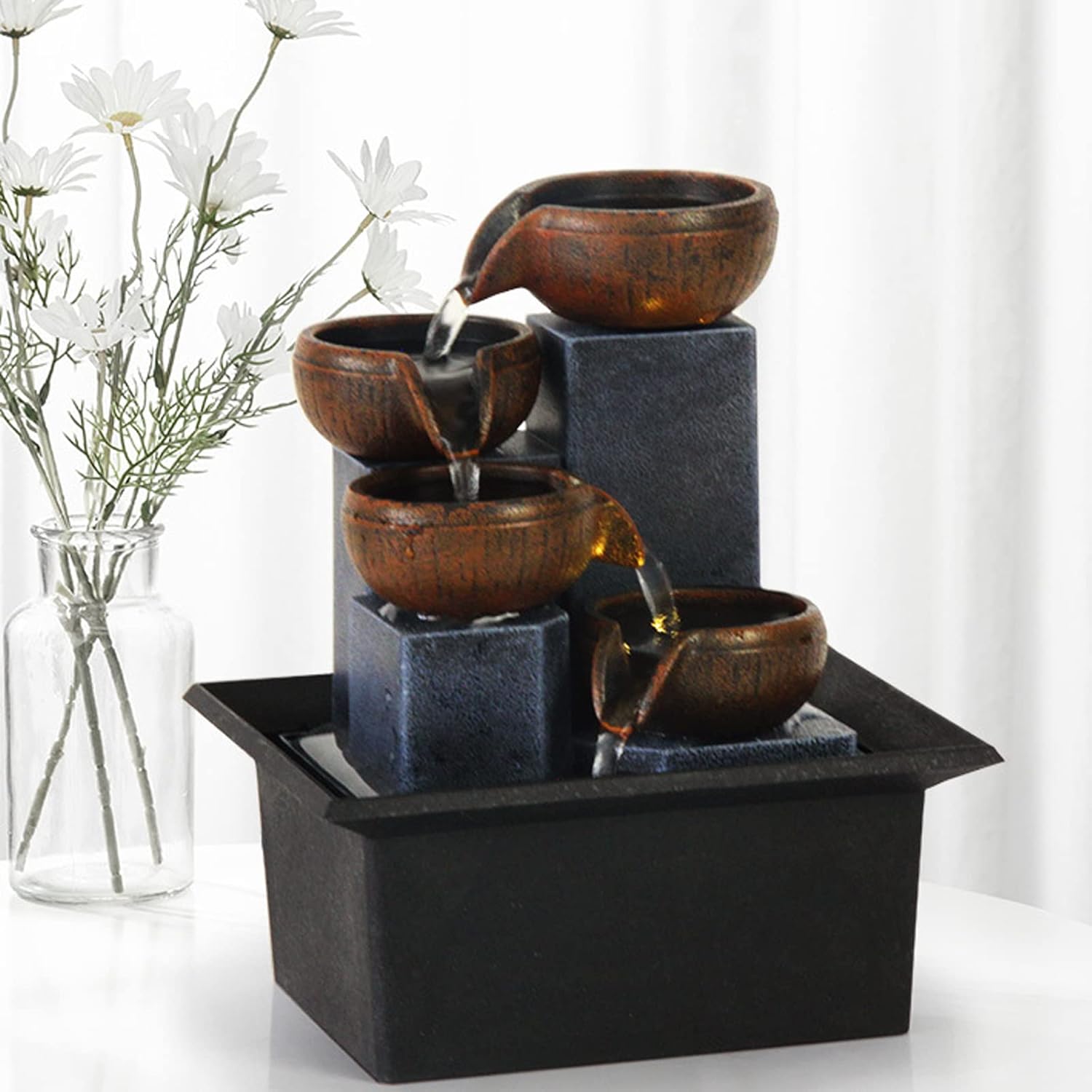 WASHLA Desktop Fountain Living Room Bedroom Indoor Ornament