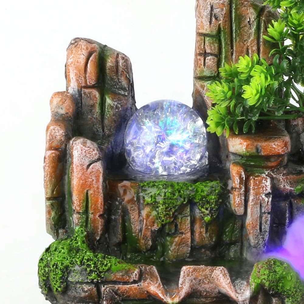 DNYSYSJ Tabletop Waterfall Fountain with LED Light