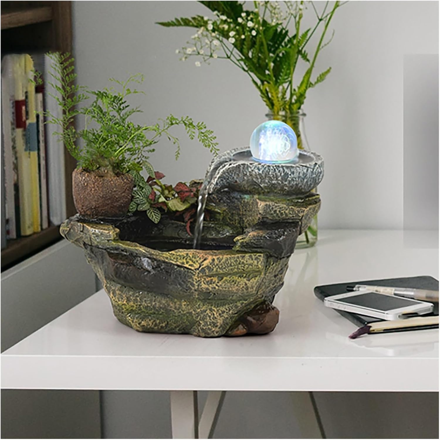 Zen Tabletop Water Fountain with Crystal Ball