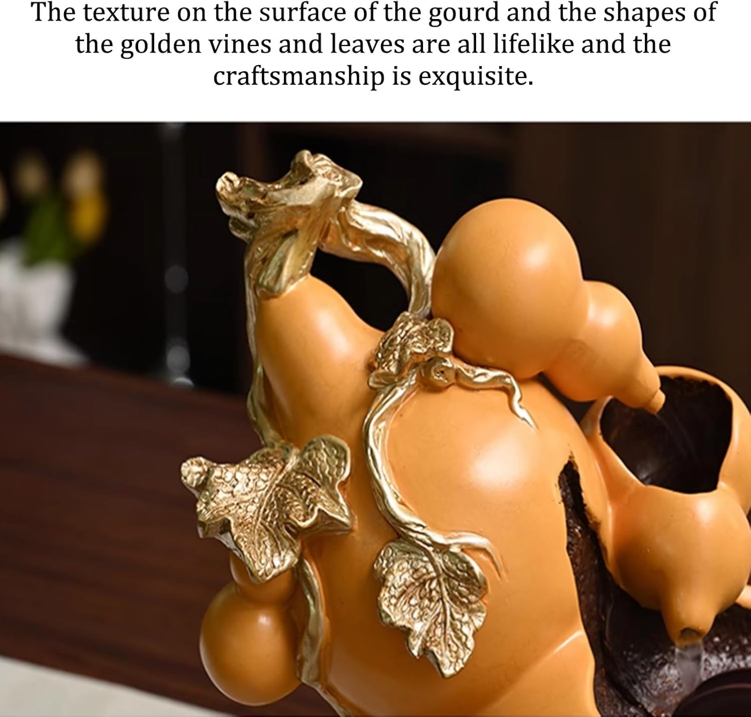 Indoor Gourd Water Fountain Decor With Circulating Flow