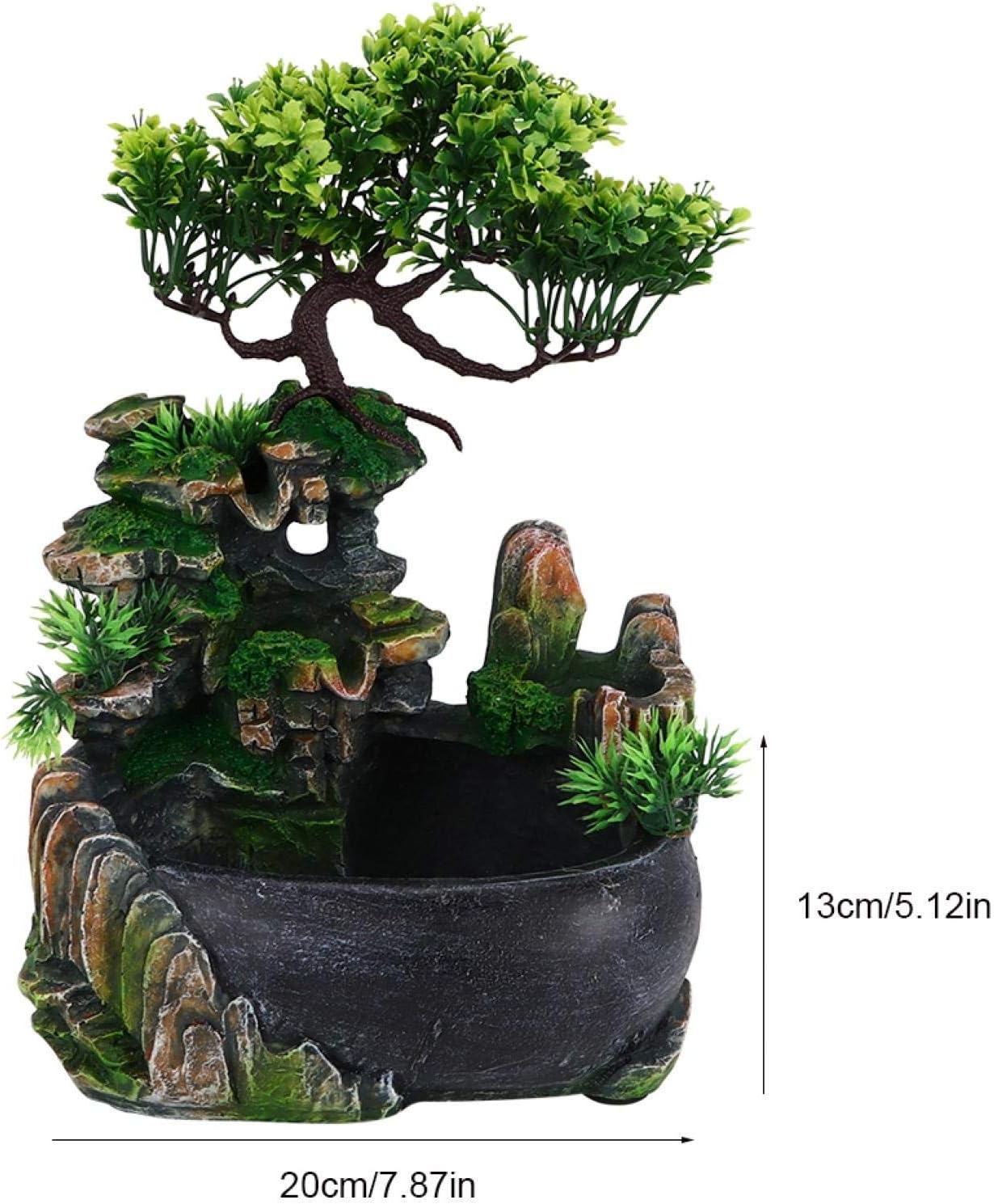 TopinCN Atomizing Desktop Fountain Waterfall Humidifier for Home Office Desk Decoration