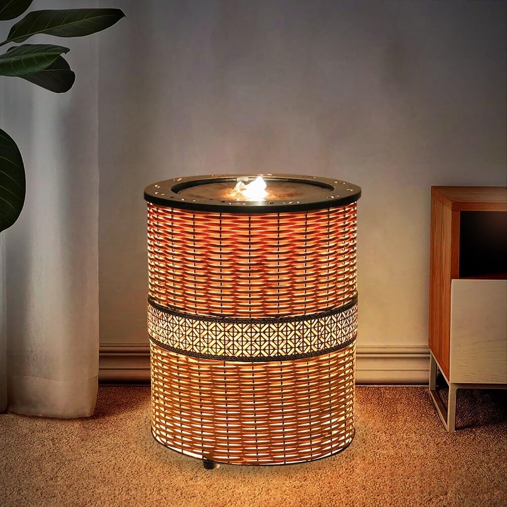 Indoor 169in Round Rattan Water Fountain with LED Light