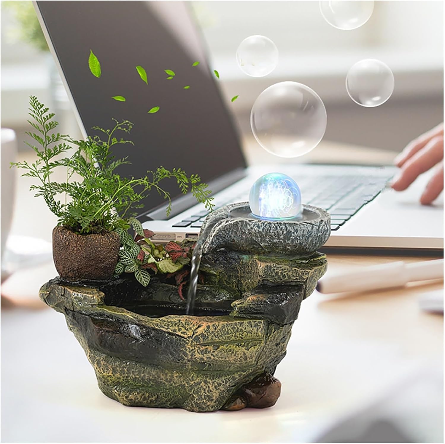 Zen Tabletop Water Fountain with Crystal Ball