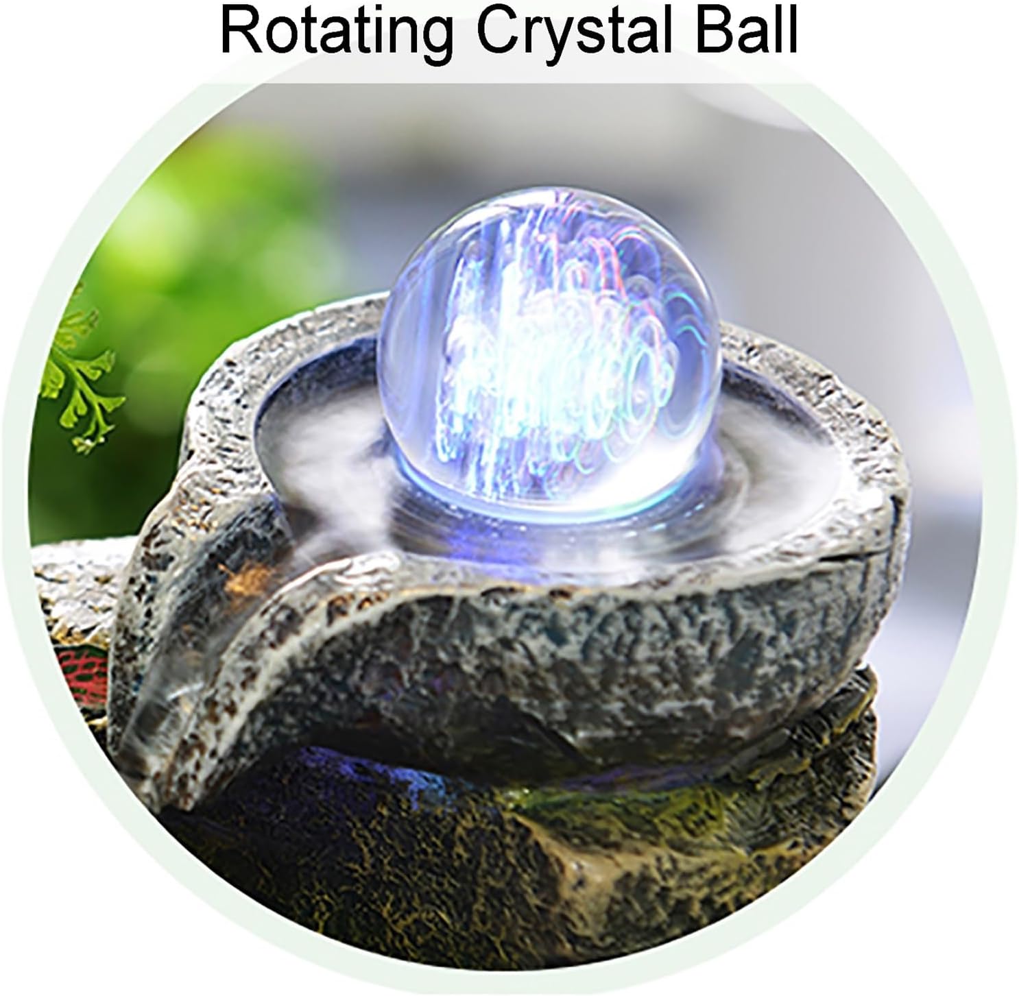 Zen Tabletop Water Fountain with Crystal Ball