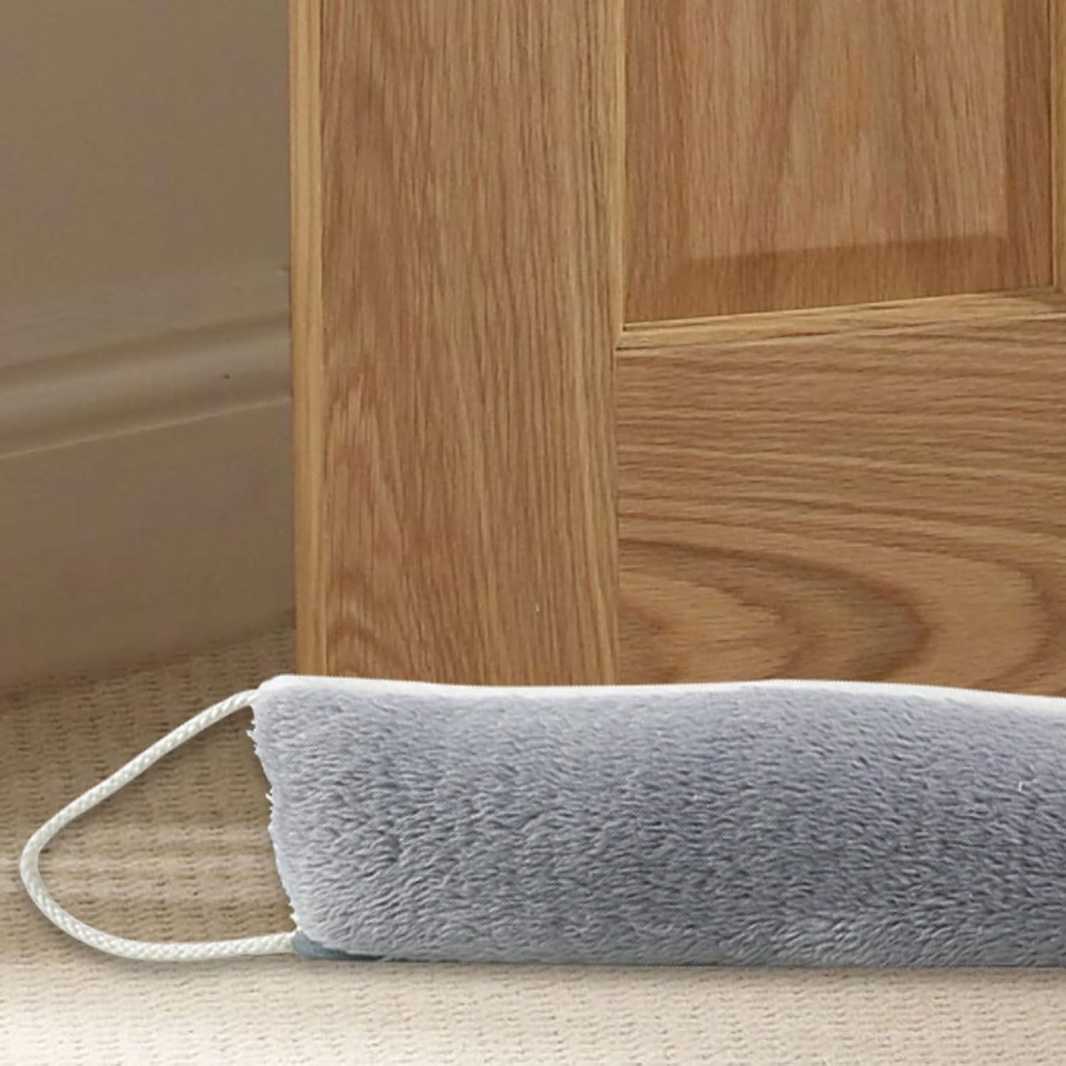 Soundproof Door Draft Blocker Soft Breeze Stopper Gray