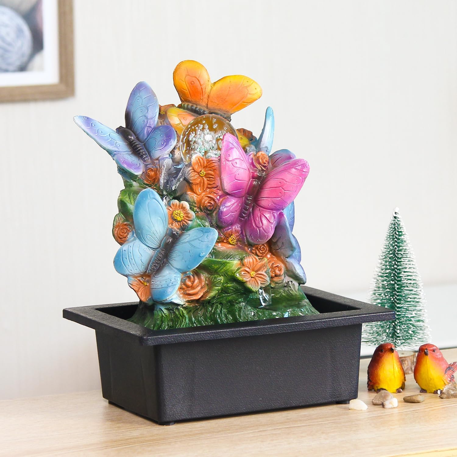 TiCin USB Tabletop Fountain with Butterfly Design