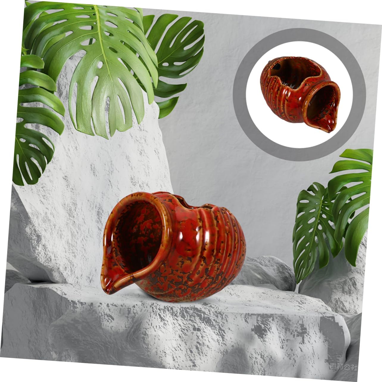 VINTORKY Clay Pot Water Fountain Rustic Zen Decor