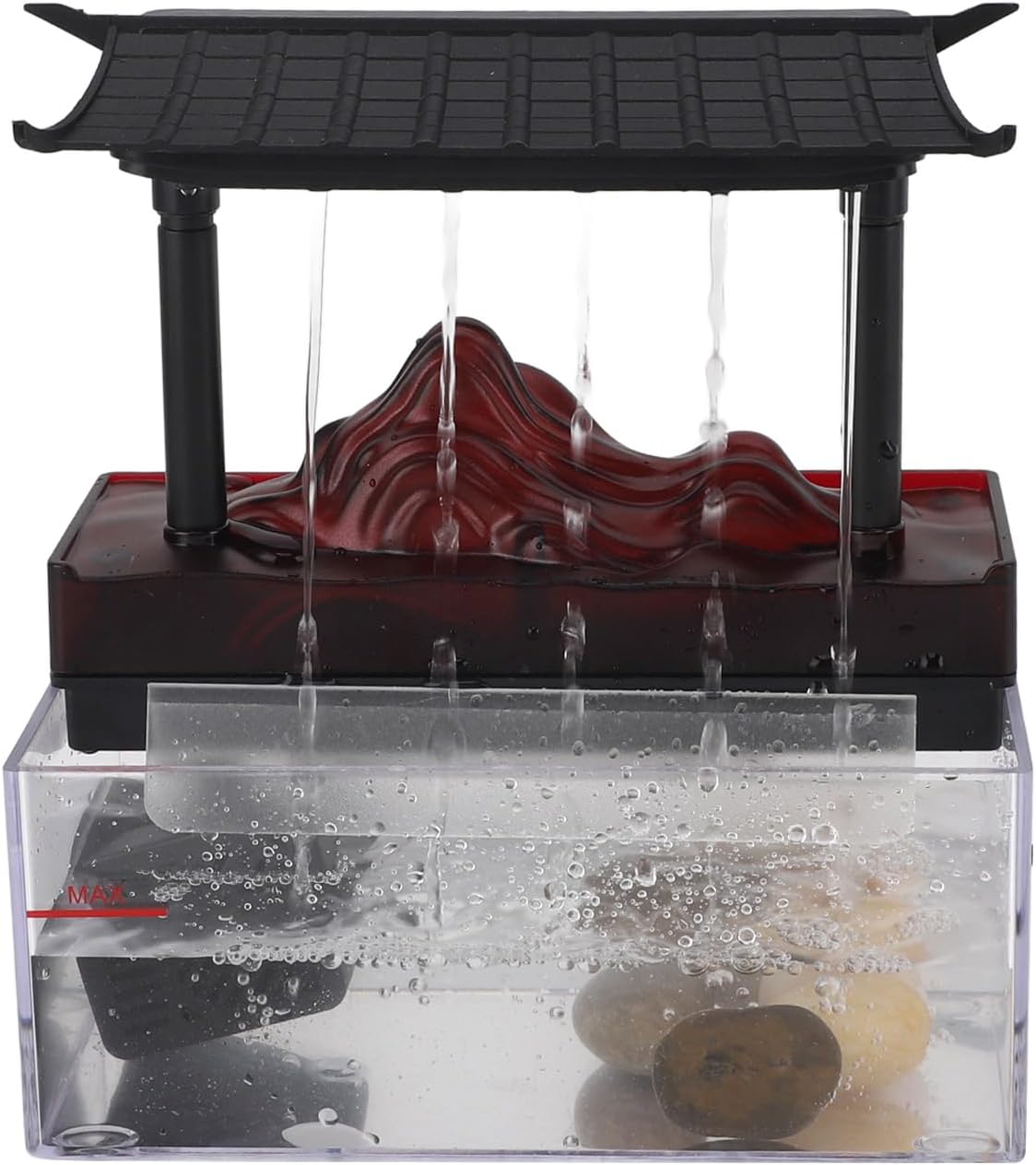 GOWENIC Tabletop Water Fountain with Light