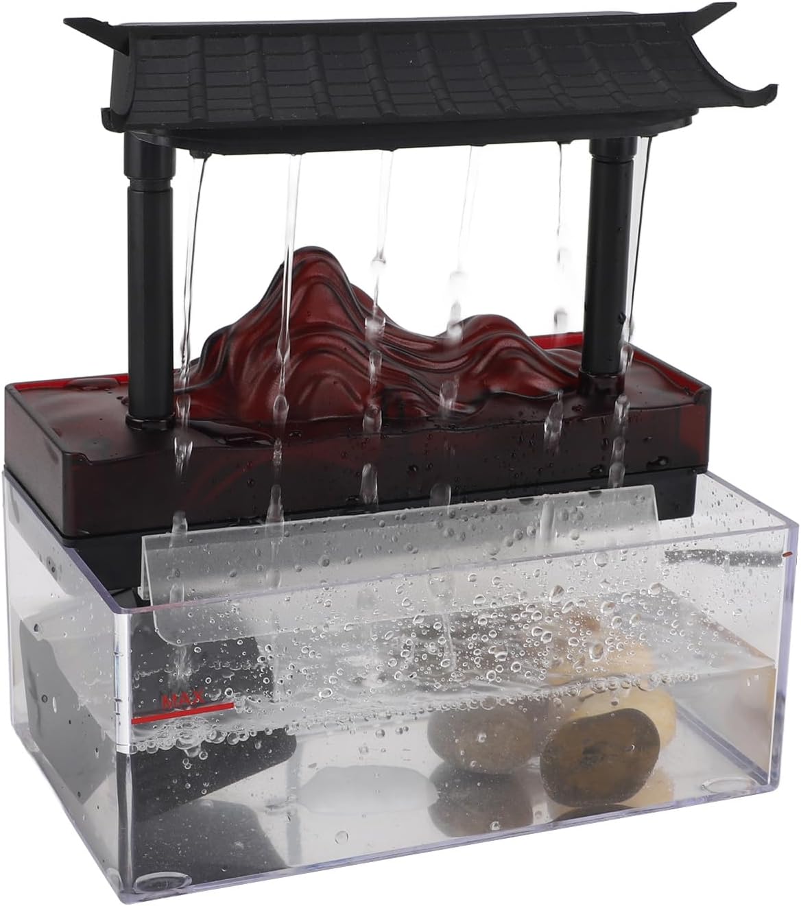 GOWENIC Tabletop Water Fountain with Light