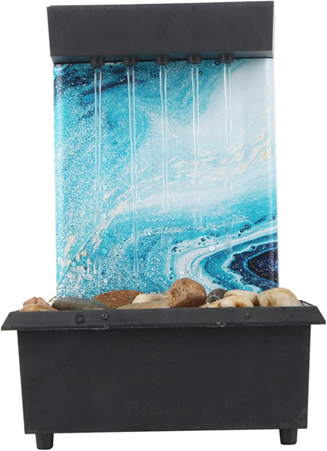 Hintyne Desk Water Fountain with Pebble Decor
