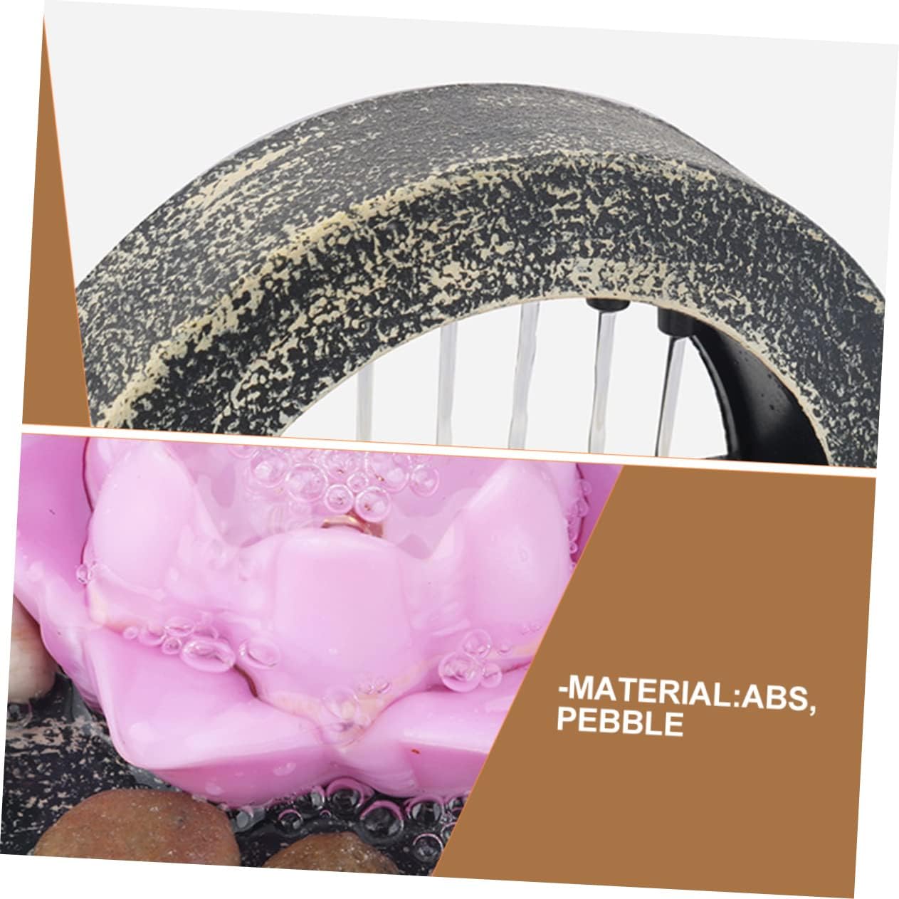 EXQUIMEUBLE Tabletop Fountain Waterfall Indoor Decor Battery-Powered Realistic Design Home Office Accessory