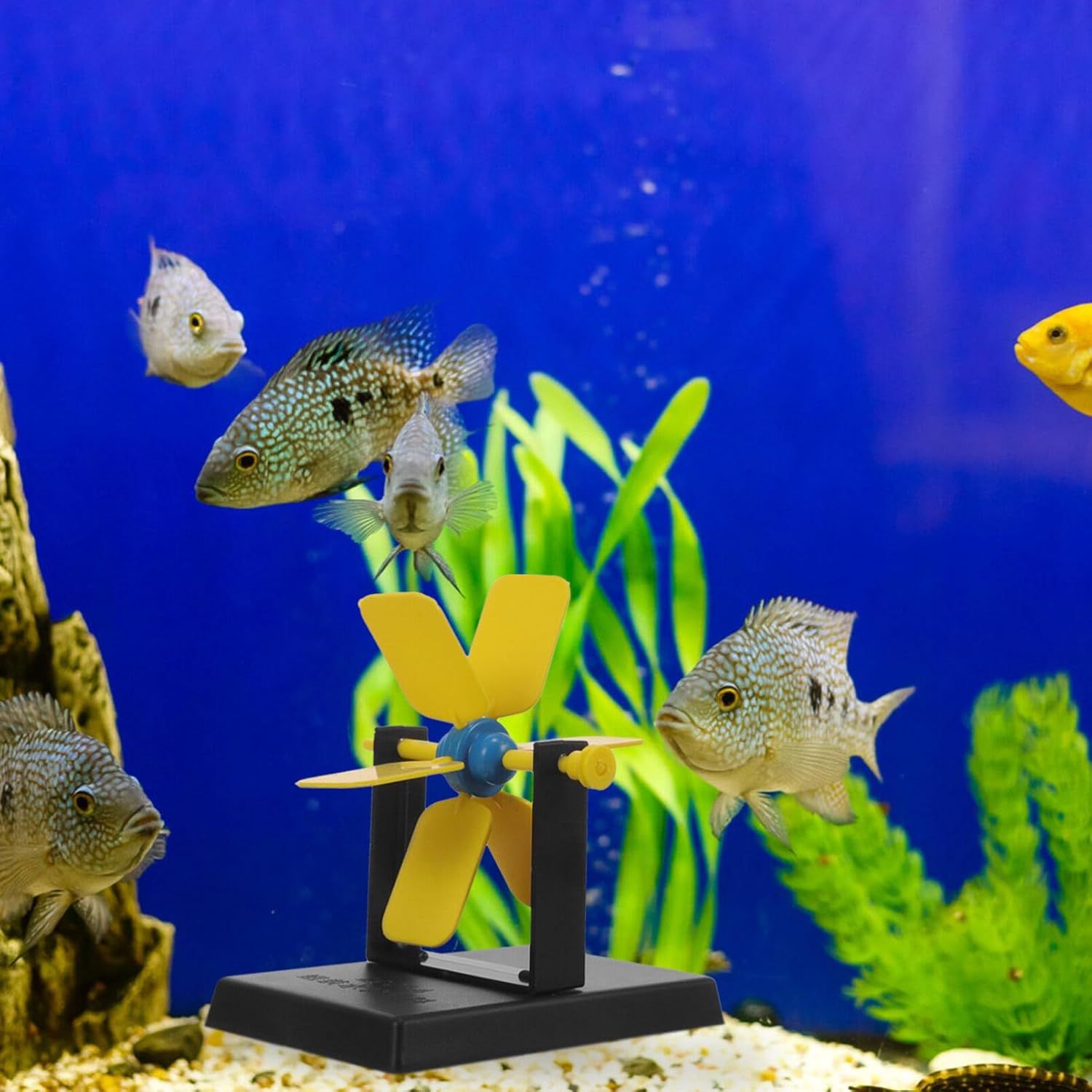 Yardwe Rotating Water Wheel Fountain for Aquarium Relaxing Decor