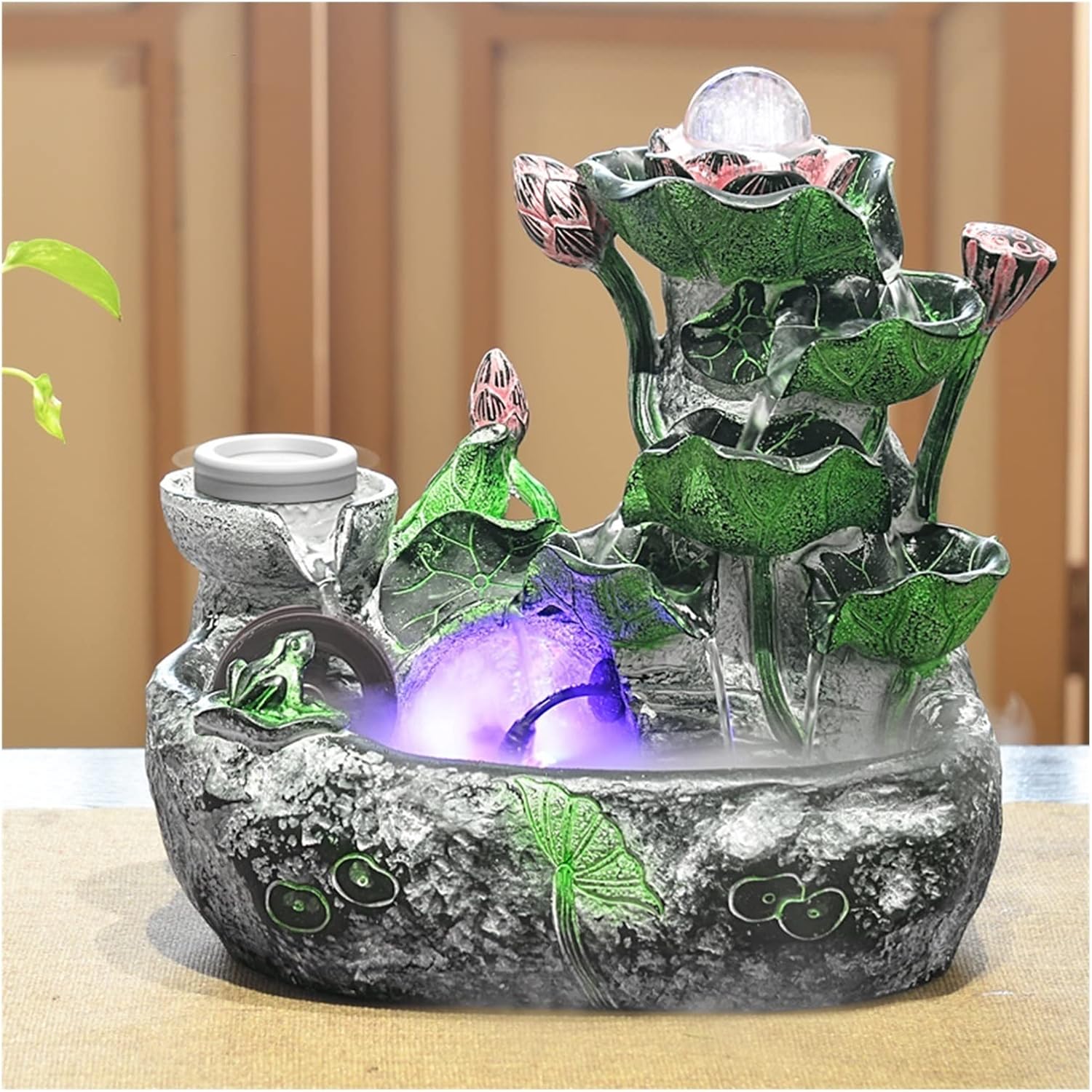 Rocky Falls Indoor Tabletop Water Fountain for Home or Office