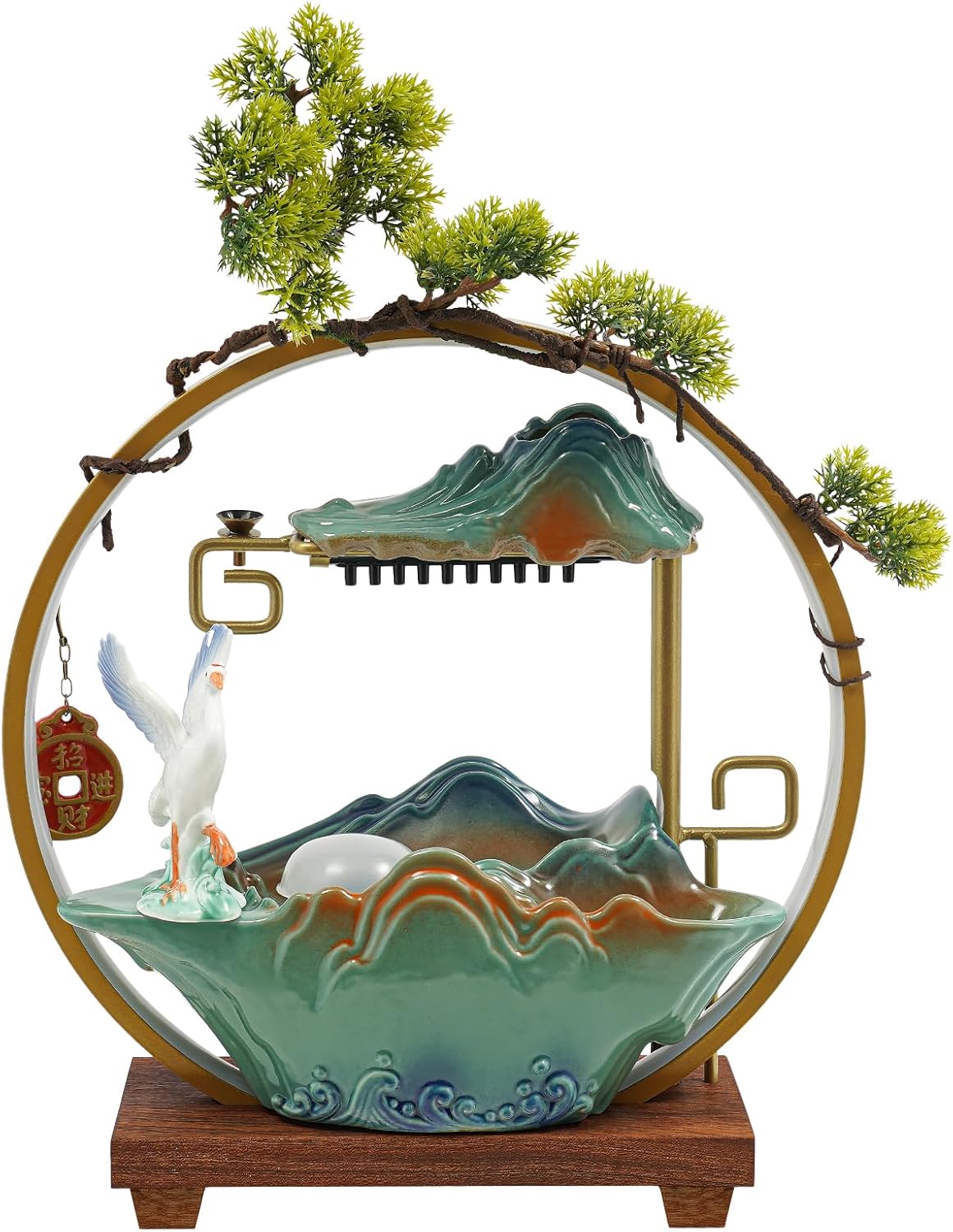 Tabletop Water Fountain with 7 Color LED and Mist 1