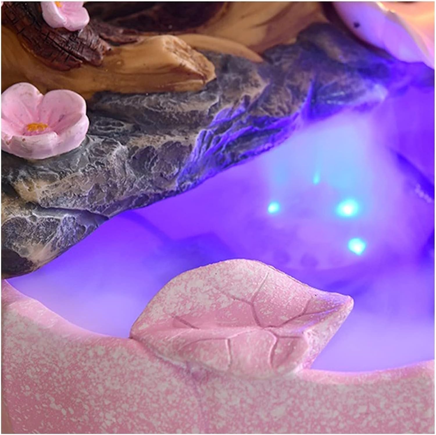 Tabletop Fountain with Light - Indoor Waterfall for Home Office