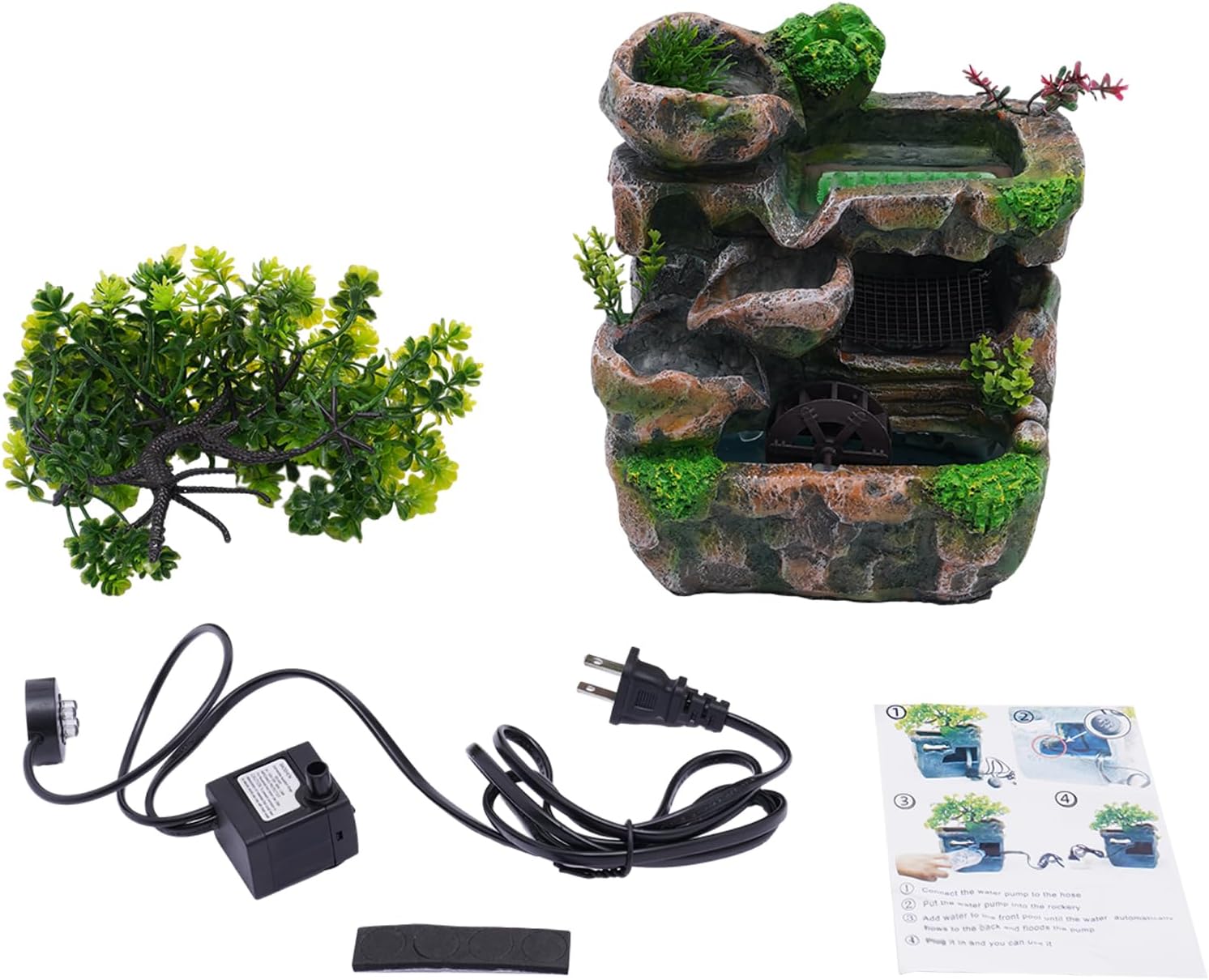 Gdrasuya10 Indoor LED Fountain with Waterfall and Rockery