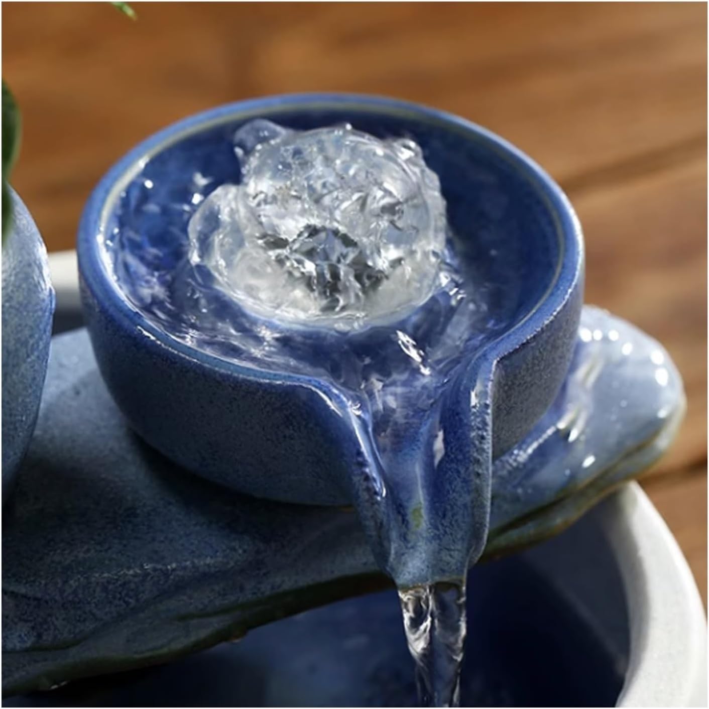 Ceramic Tabletop Fountain Indoor Decor with Water Flow and Feng Shui Benefits