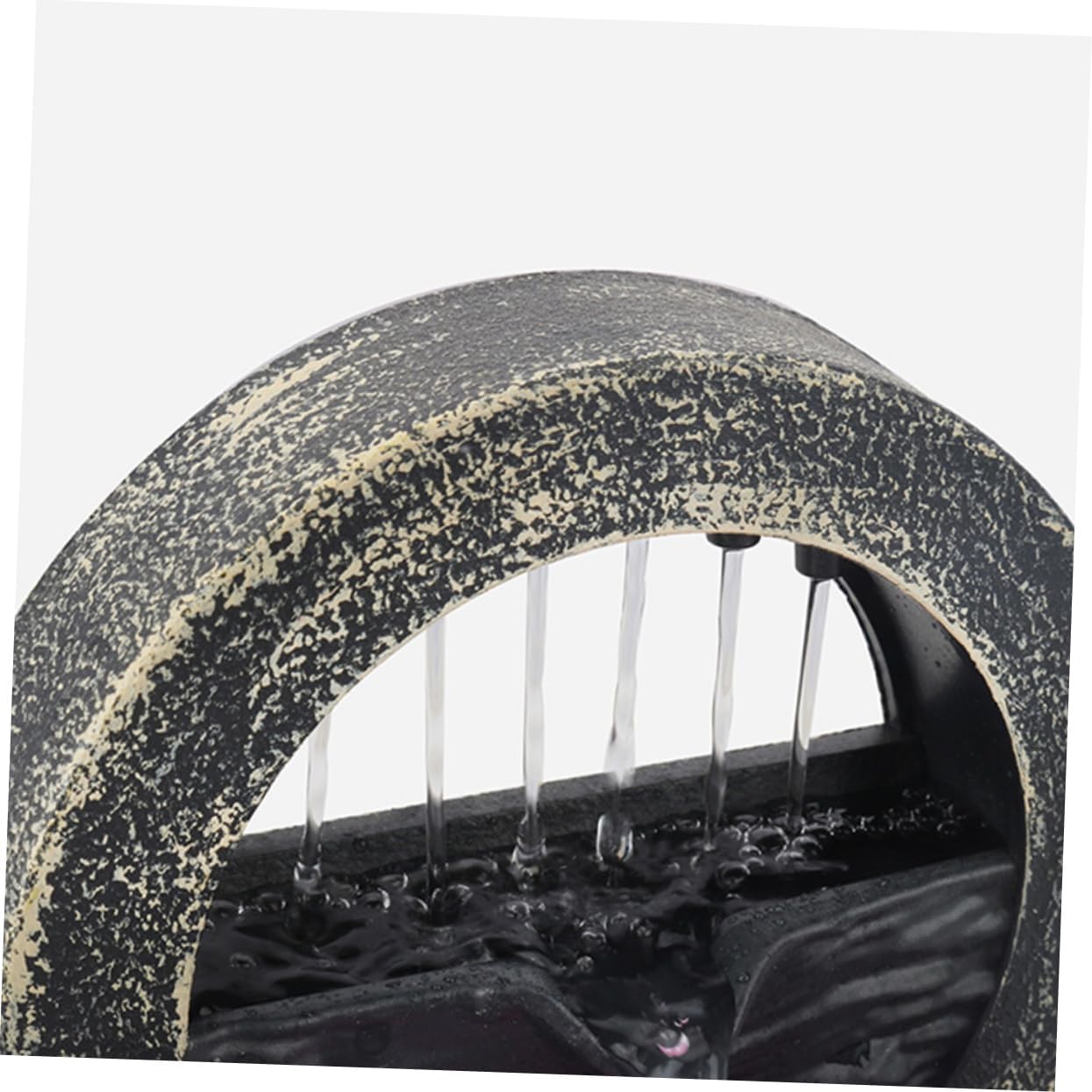 LIFKICH 1set Tabletop Water Fountain with LED Light for Home and Office Zen Decoration