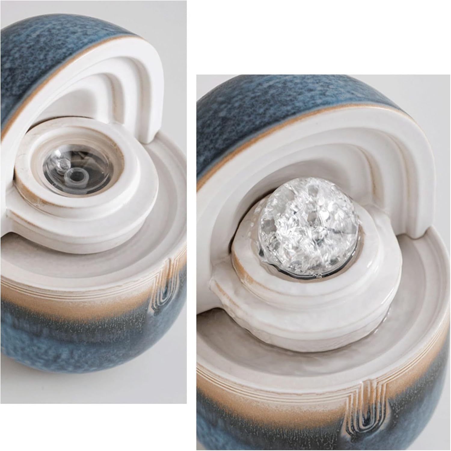 Ceramic Small Fountain with Water Wheel for Home Dcor