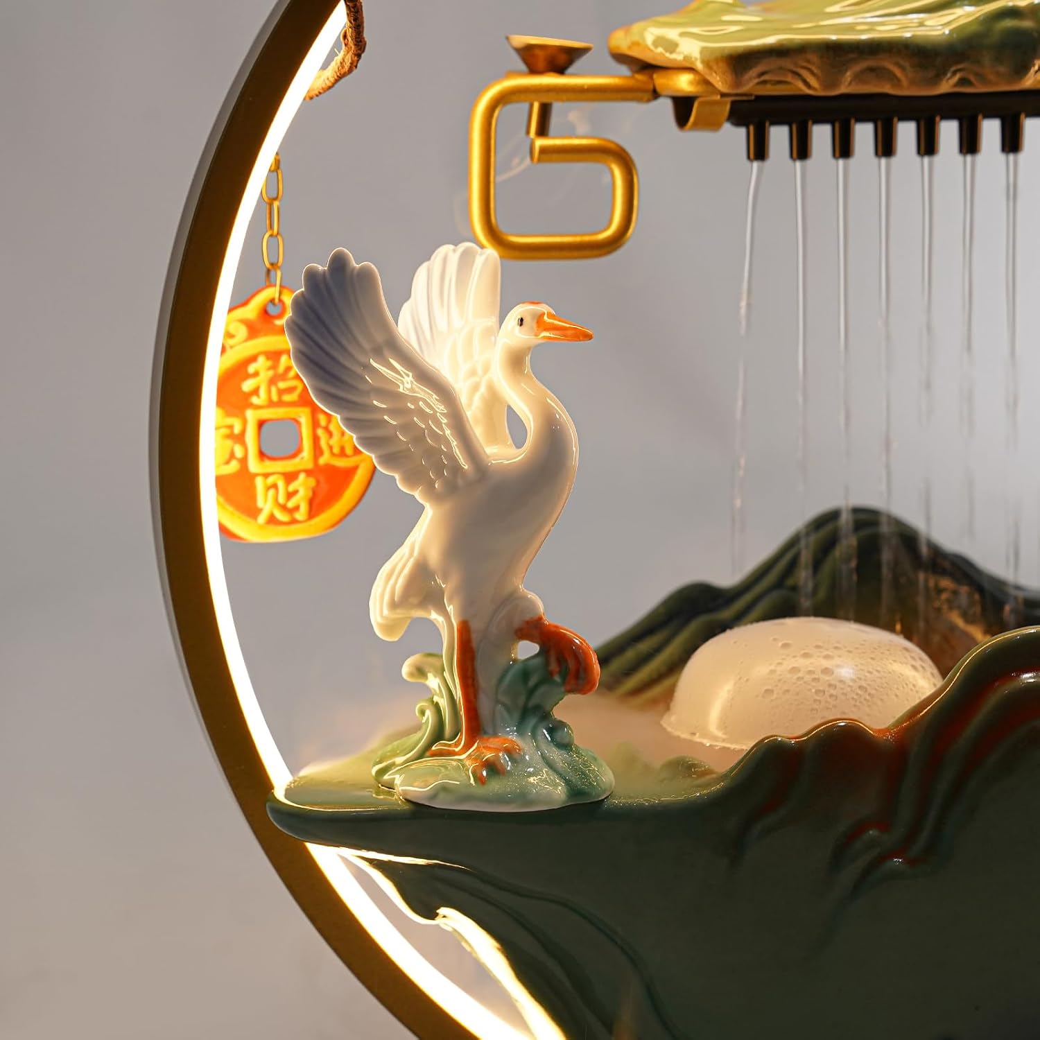 Tabletop Water Fountain with 7 Color LED and Mist 1