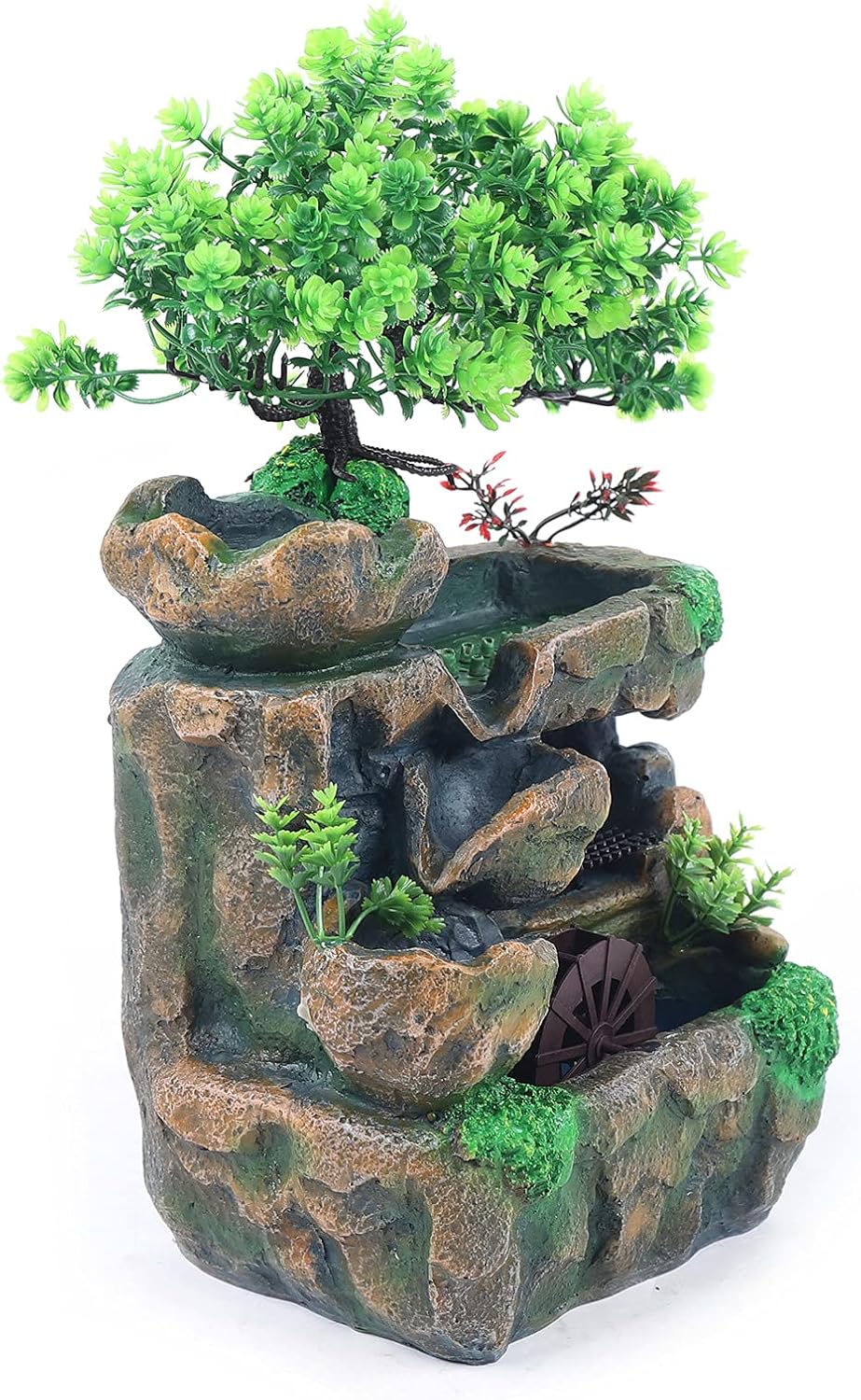 Tabletop Fountain Rockery with LED Lights