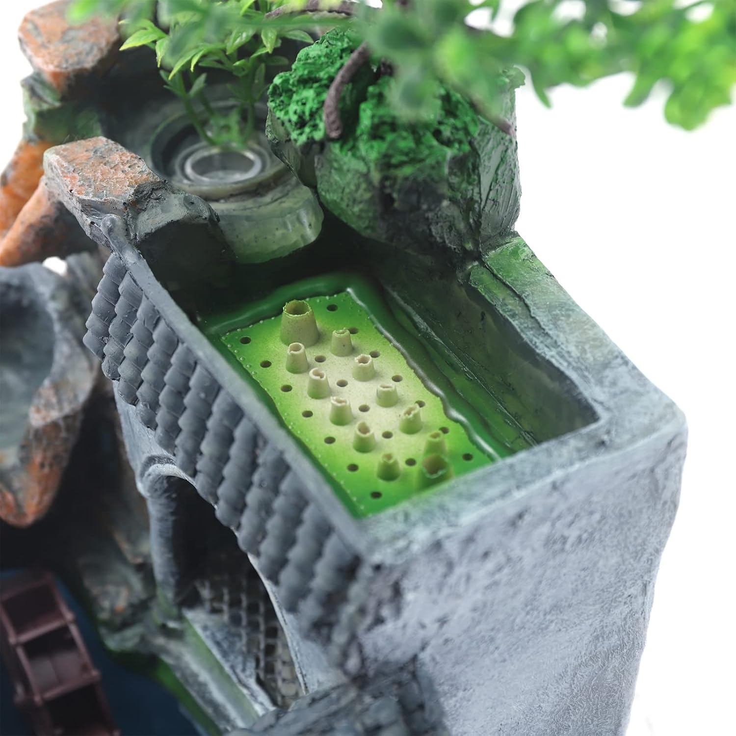 Tabletop Indoor Fountain with LED Light and Automatic Pump