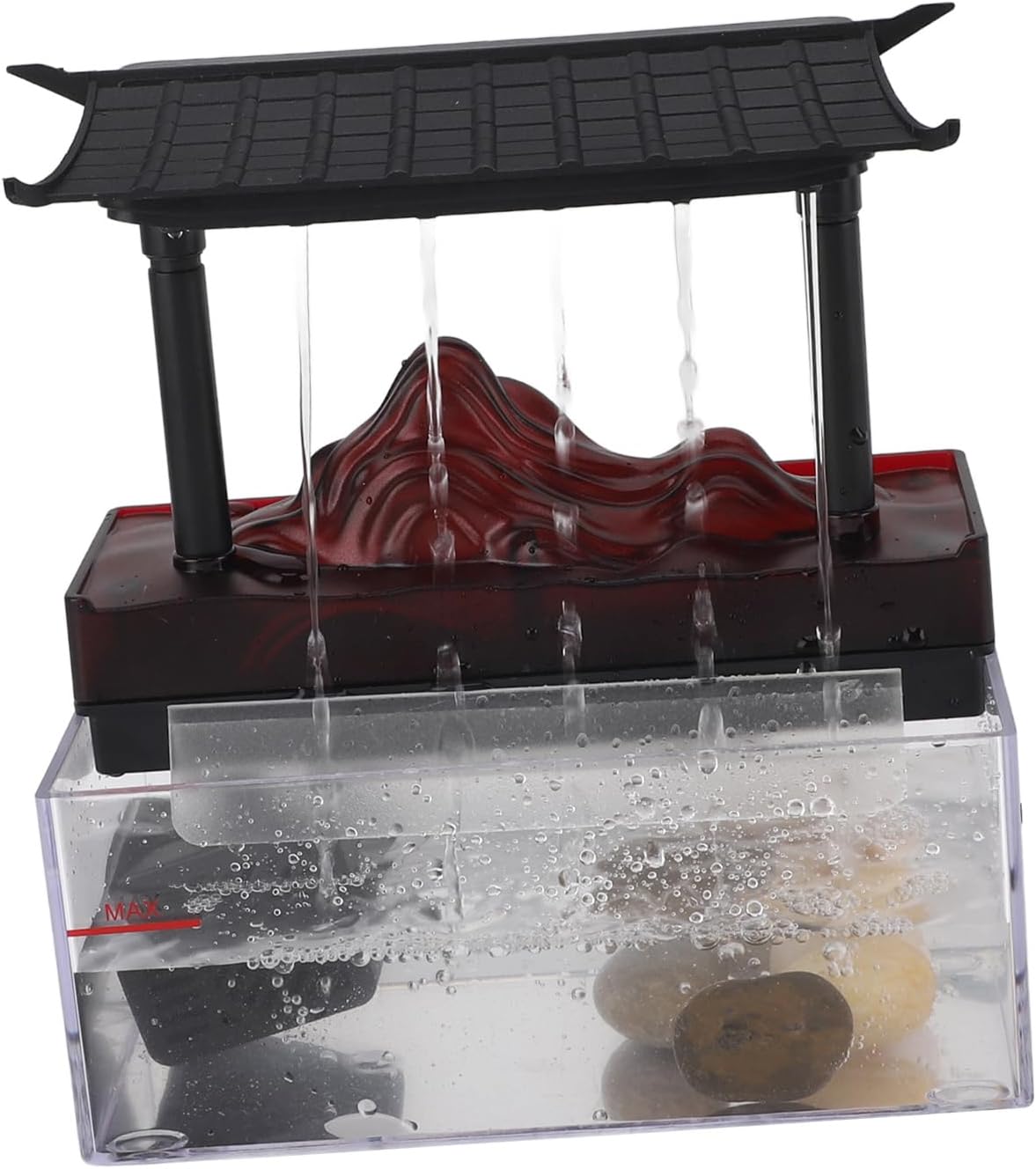 GOWENIC Tabletop Water Fountain with Light