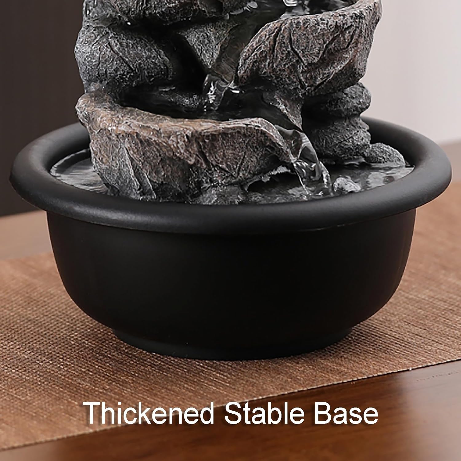 Zen Tabletop Water Fountain with Crystal Ball for Home and Meditation