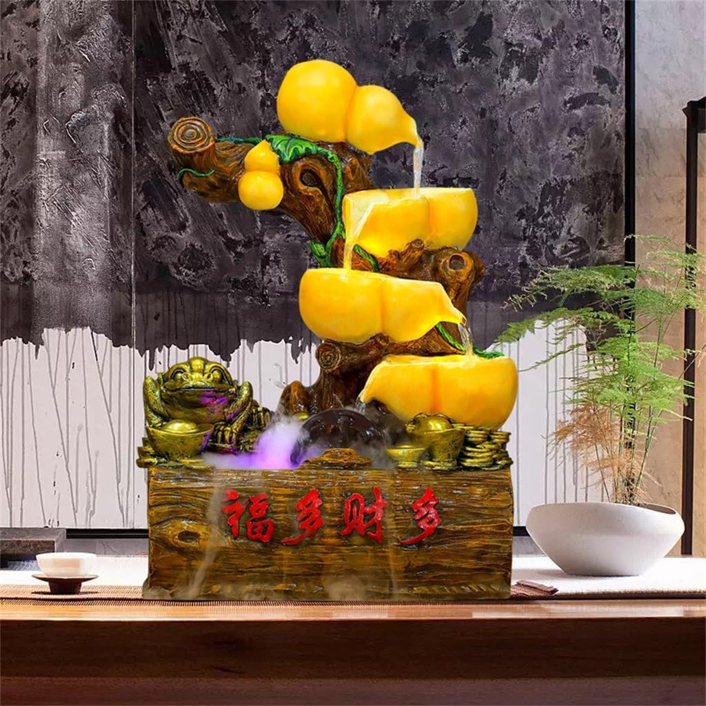 FMURY Calabash Water Fountain Decor for Home Office
