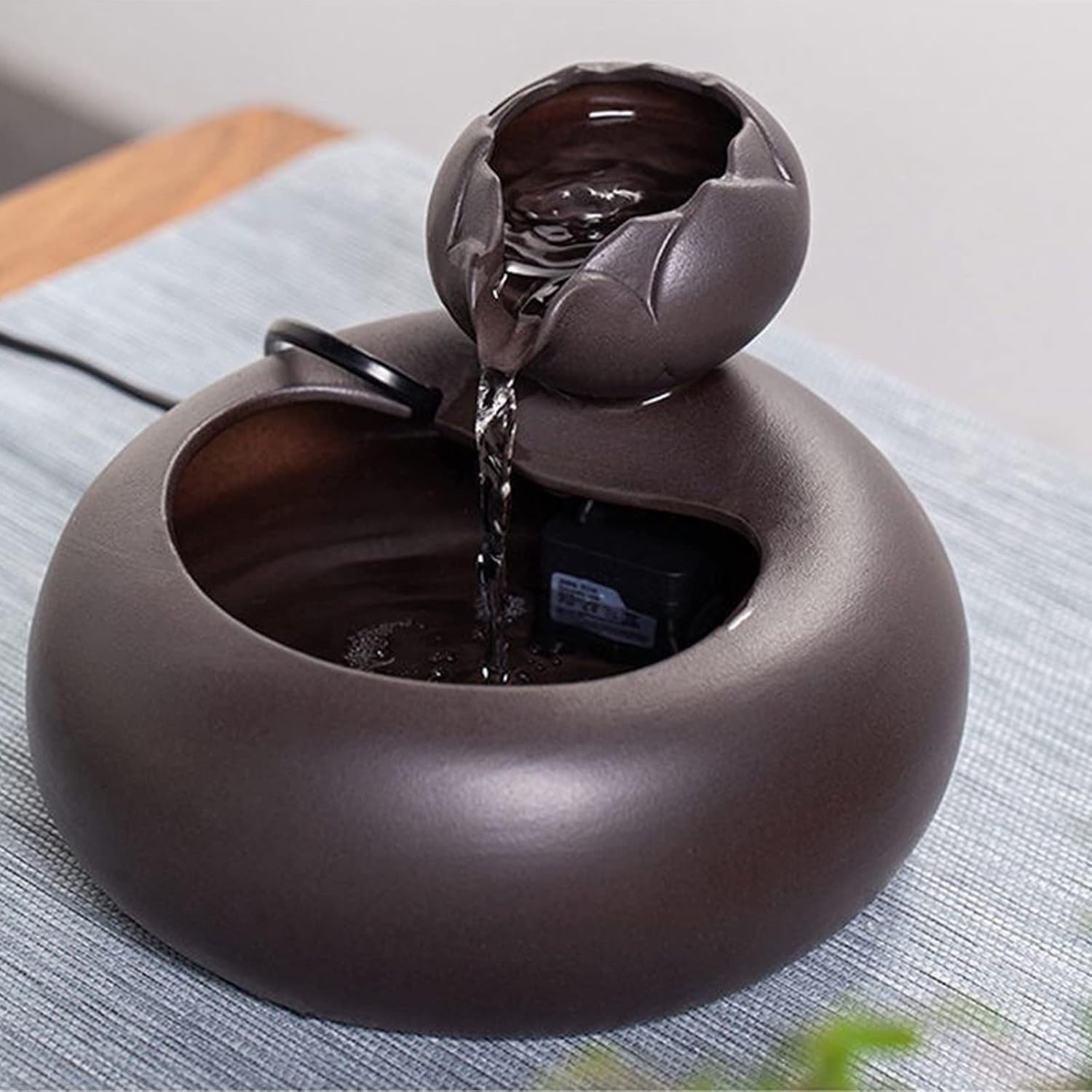 Ceramic Tabletop Fountain for Office and Living Room