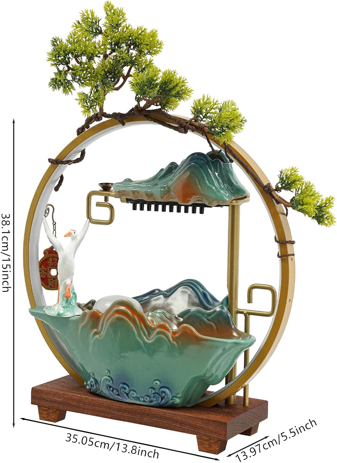 Tabletop Water Fountain with 7 Color LED and Mist 1