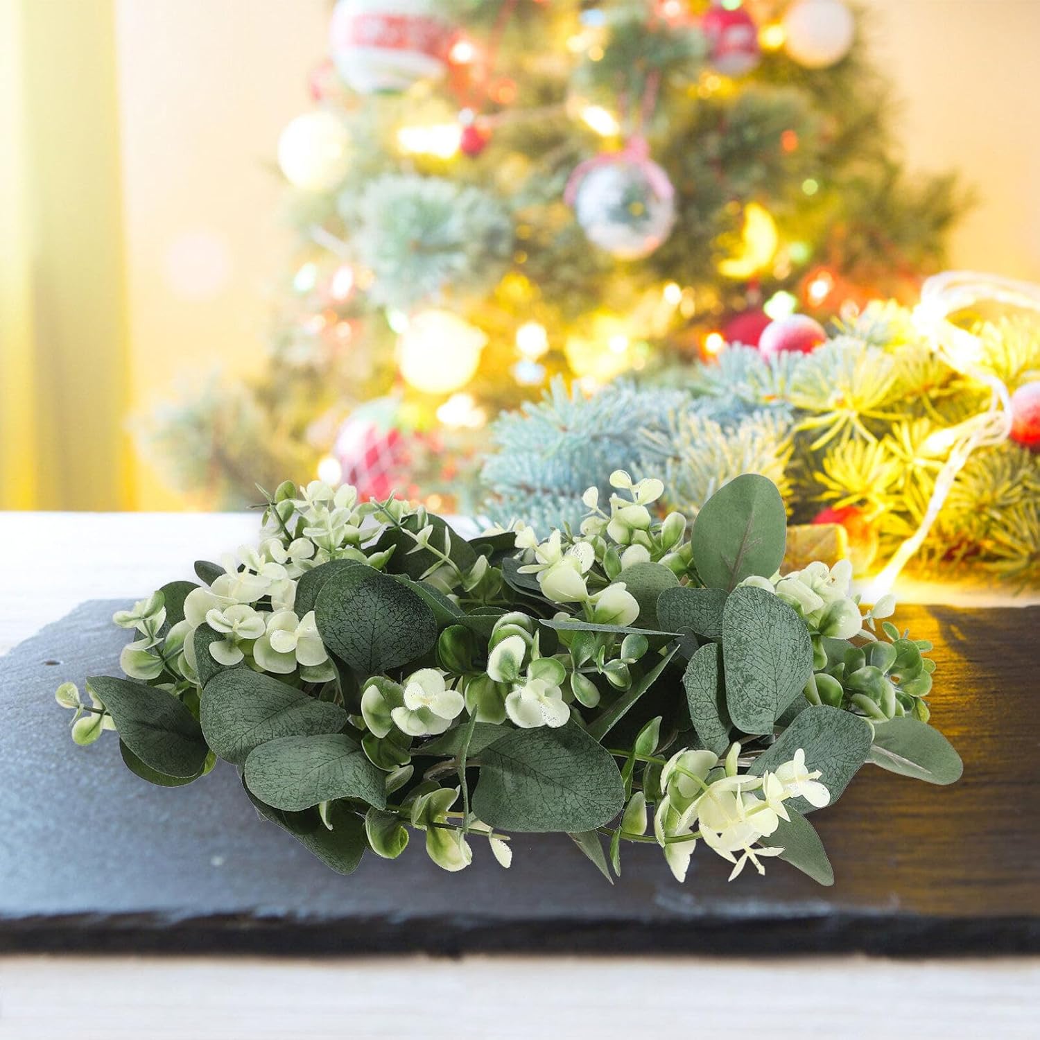 Magiclulu Eucalyptus Garland Candle Wreath for Home Decor