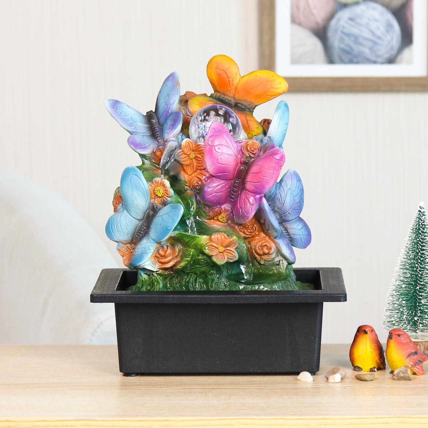 TiCin USB Tabletop Fountain with Butterfly Design
