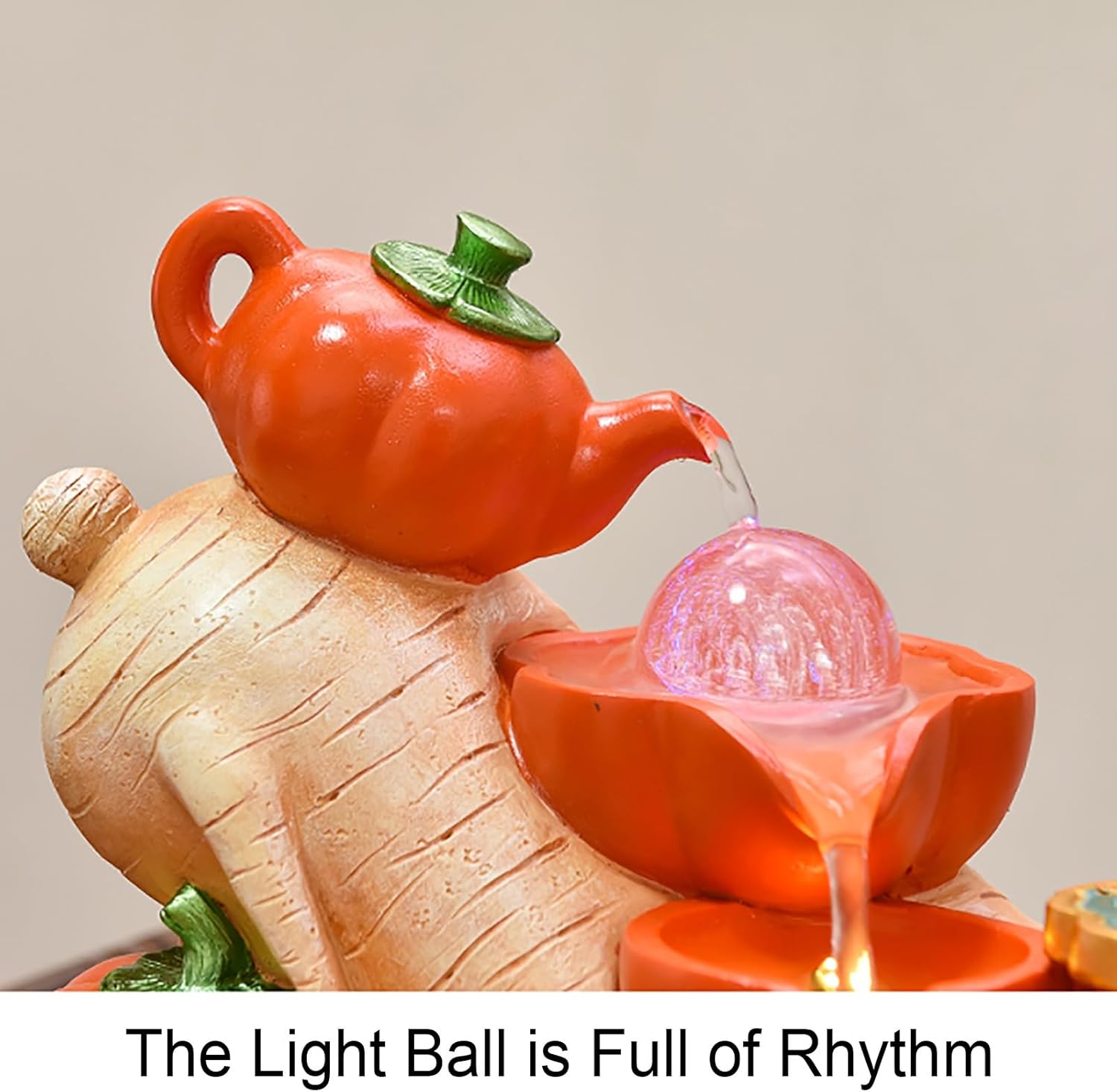 Vegetable Themed Tabletop Water Fountain with LED Light