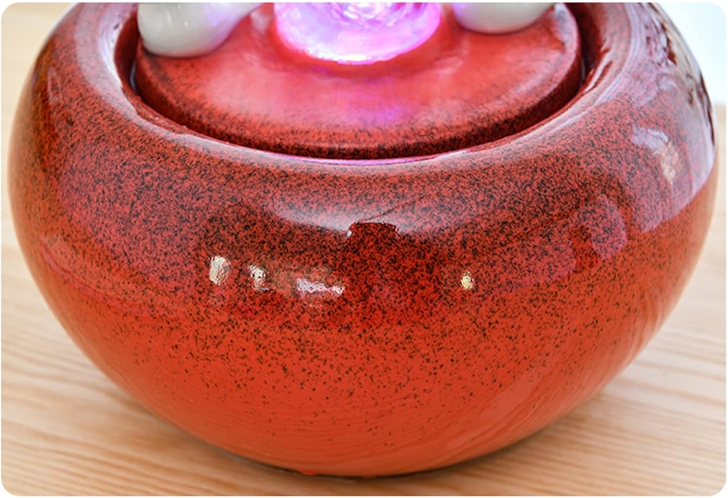 ZZHOPE Desktop Fountain with LED Lights and Rolling Balls
