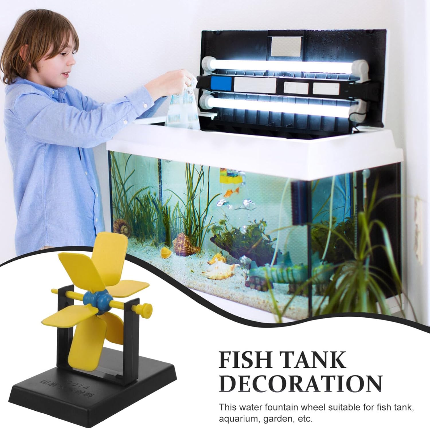BESPORTBLE Rotating Water Wheel Fountain Decor
