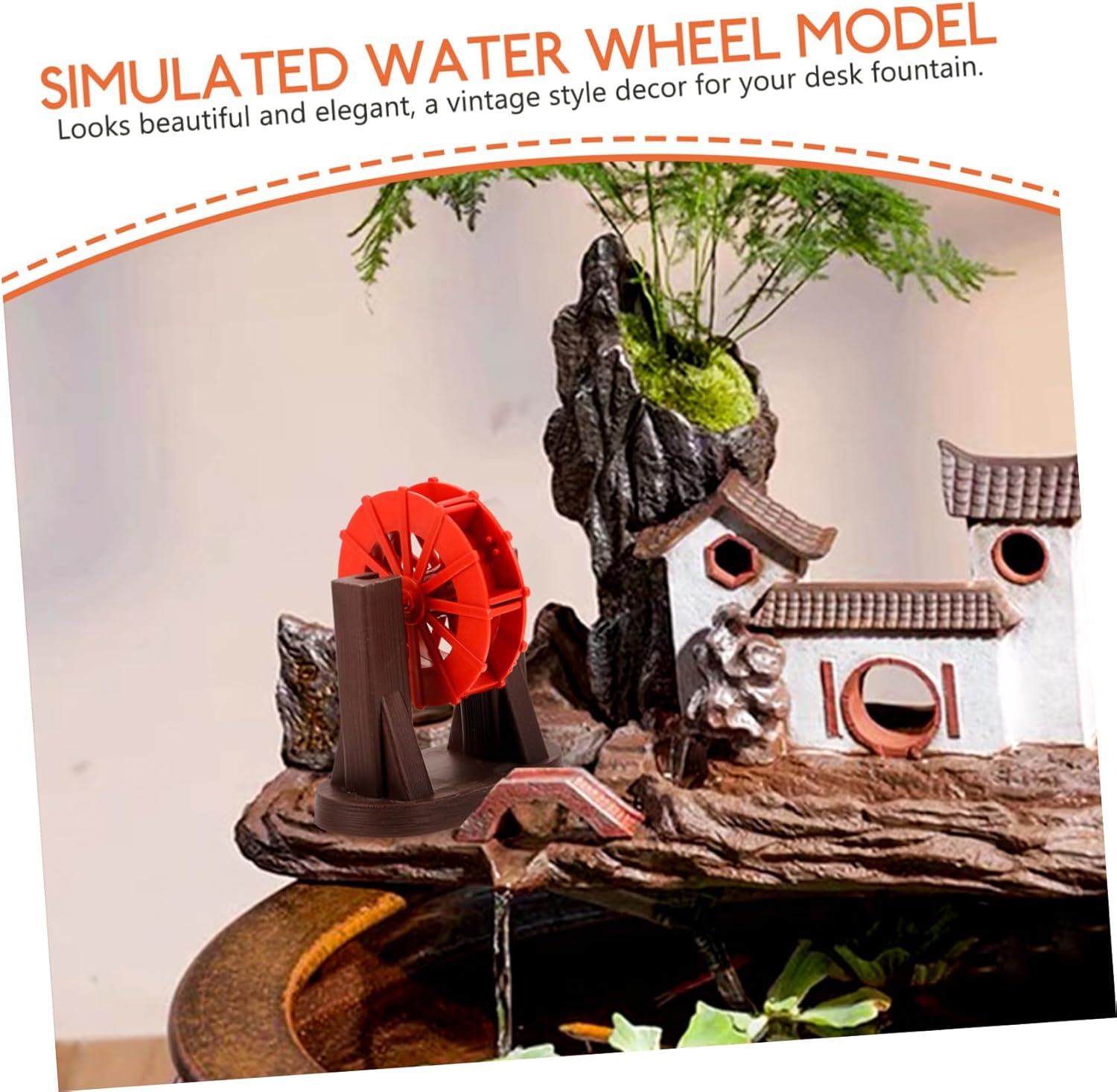 Small Water Wheel Model Portable Plastic Fountain Accessory