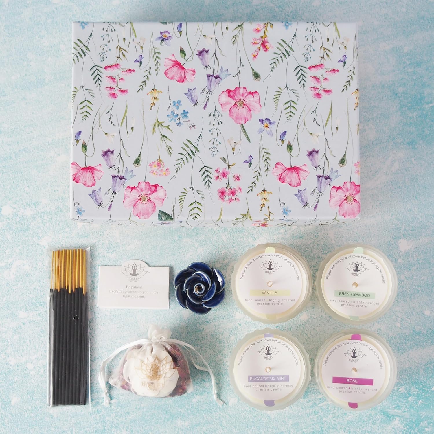 Hosley Wedding Unity Candles Set with 1 Pillar 2 Taper Candles Bundle