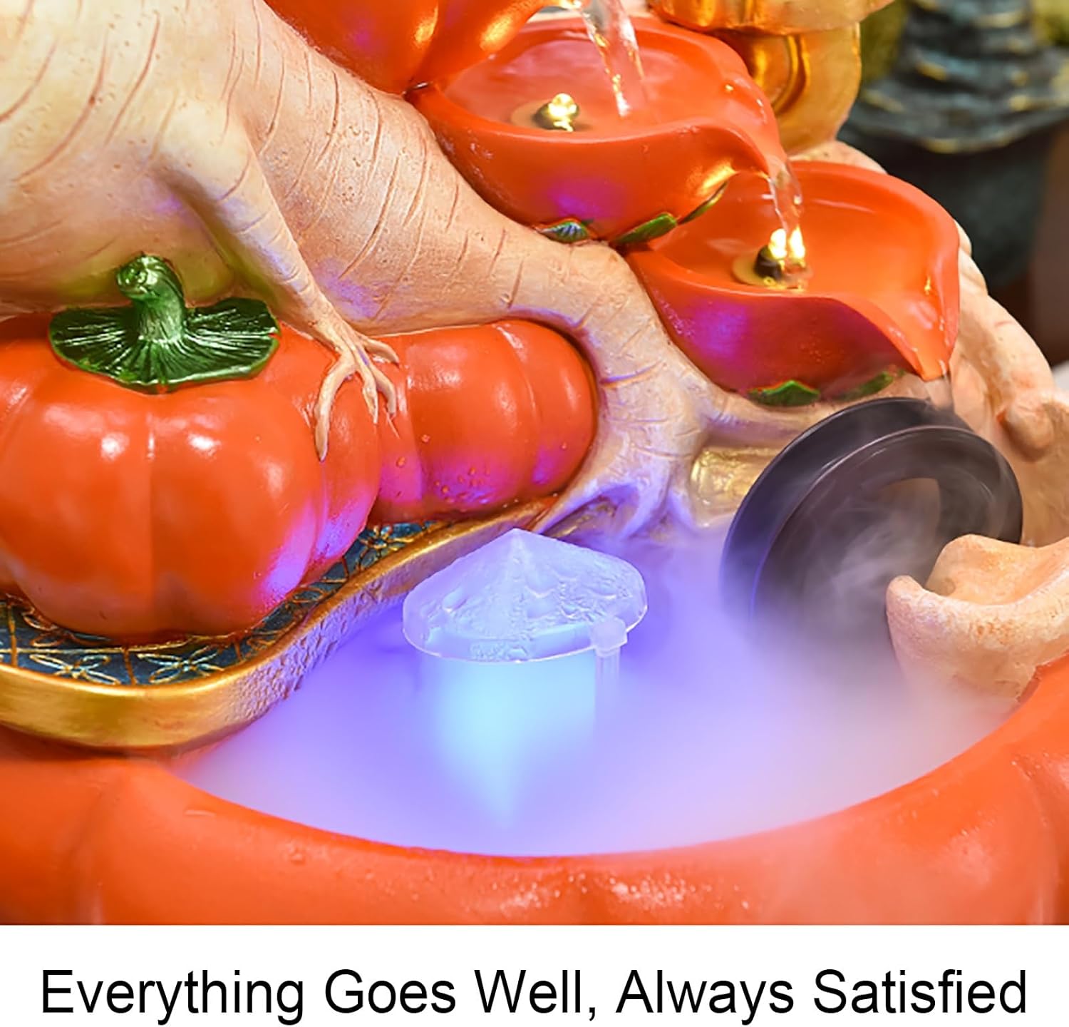 Vegetable Themed Tabletop Water Fountain with LED Light