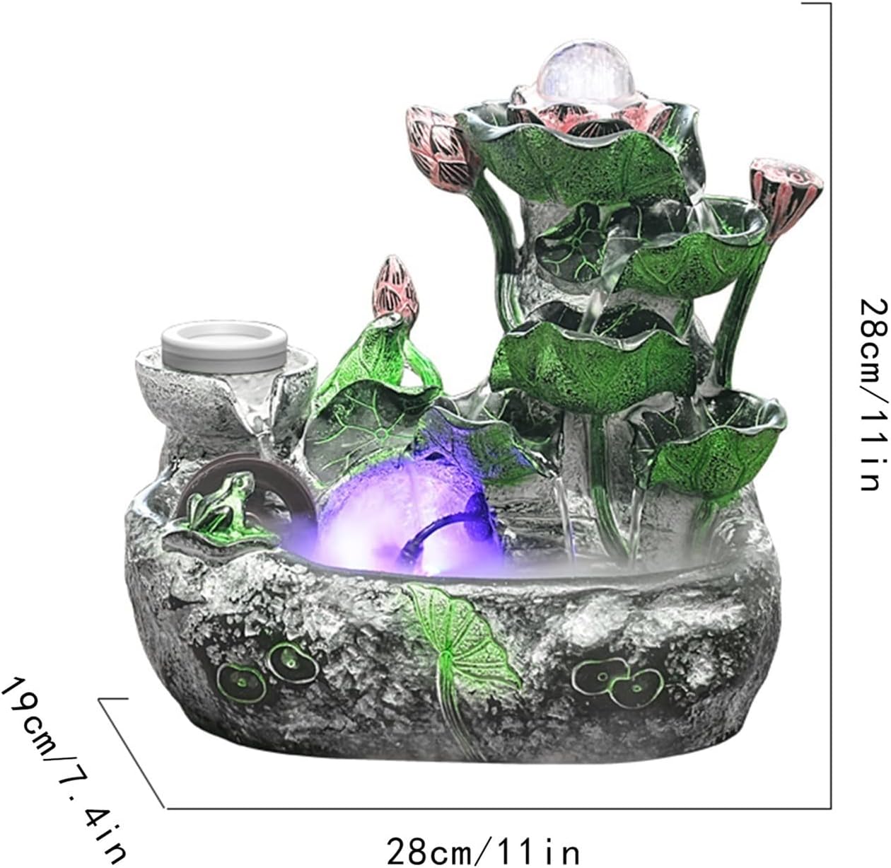 Rocky Falls Indoor Tabletop Water Fountain for Home or Office