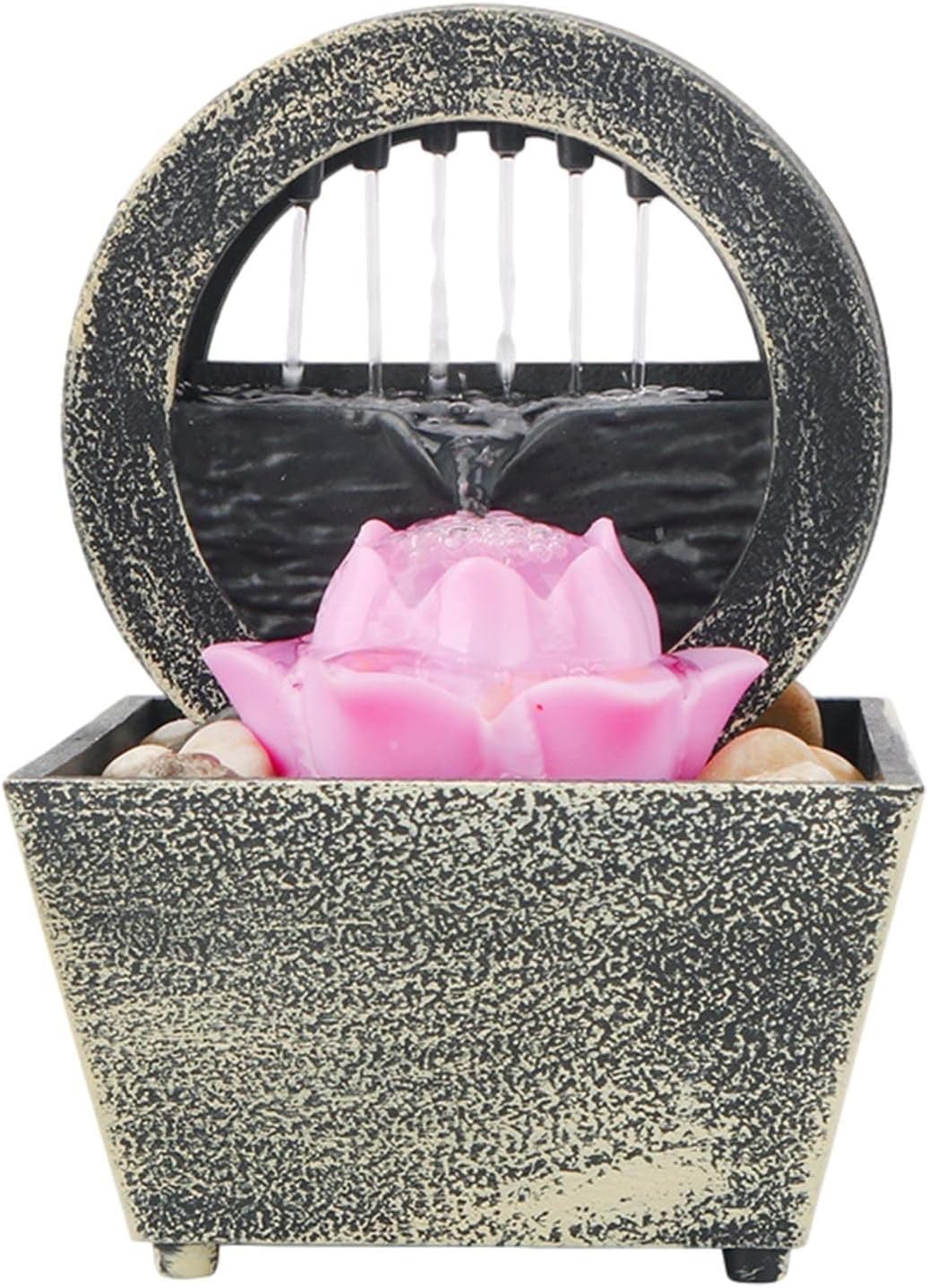 JOYNOW Tabletop Fountain Indoor Decor Waterfall Desk Decoration