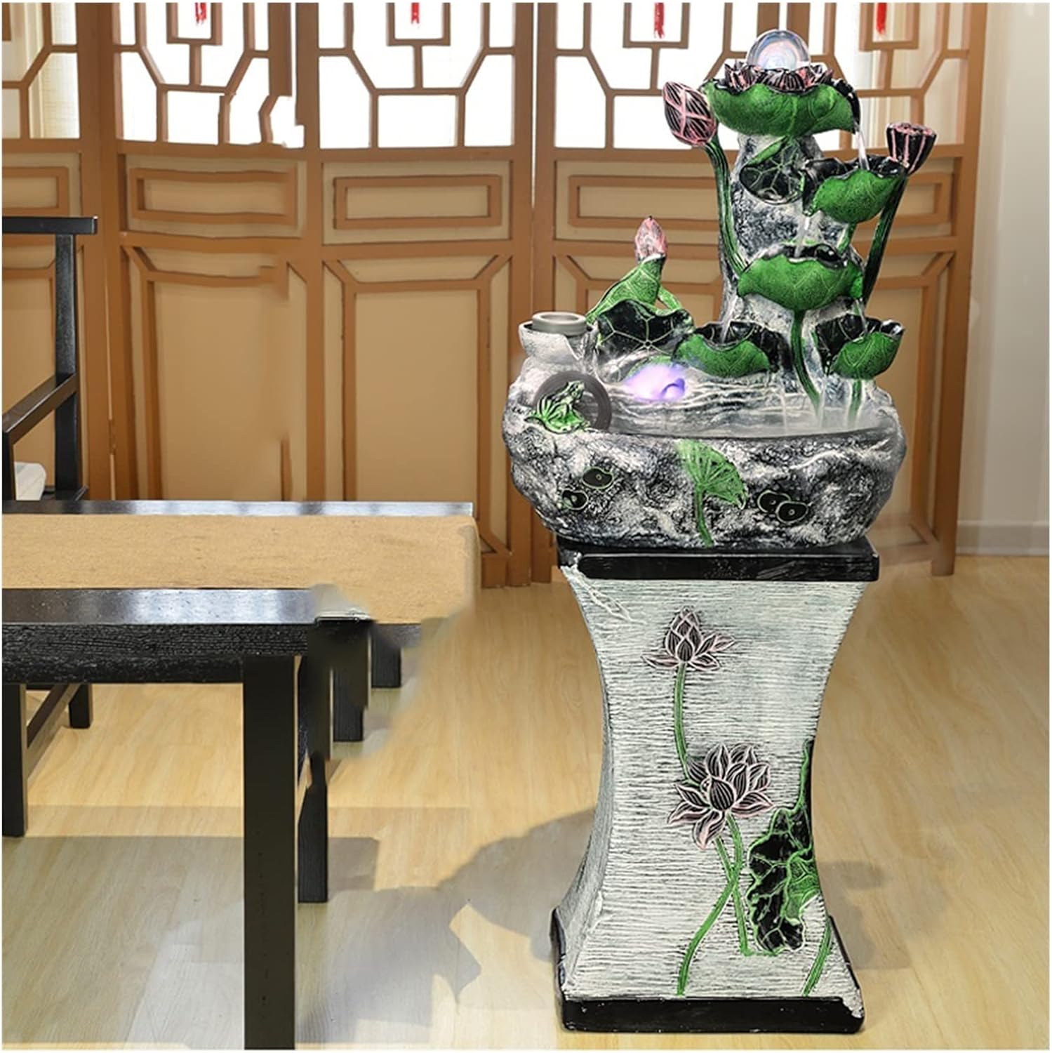 Rocky Falls Indoor Tabletop Water Fountain for Home or Office