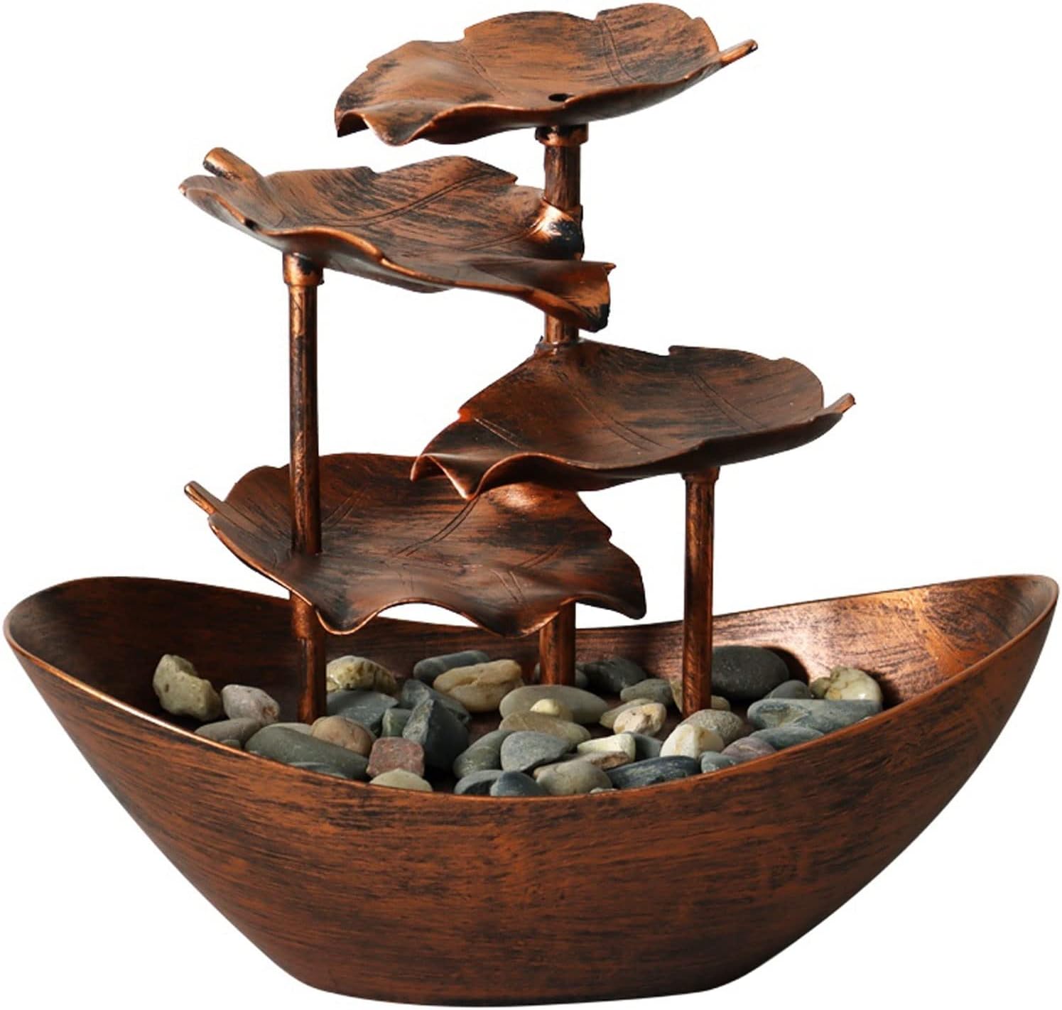 Elegant Tabletop Waterfall Fountain with LED Lighting