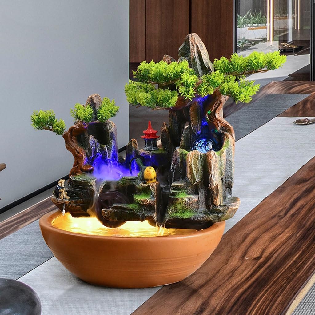 Lifelike Tabletop Waterfall Fountain Decor